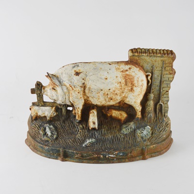 Vintage Pig Iron Door Stop