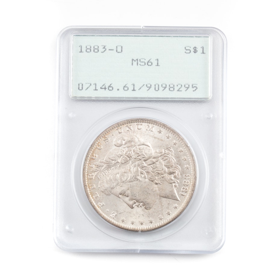 Graded MS-61 (By PCGS) 1883 O Silver Morgan Dollar