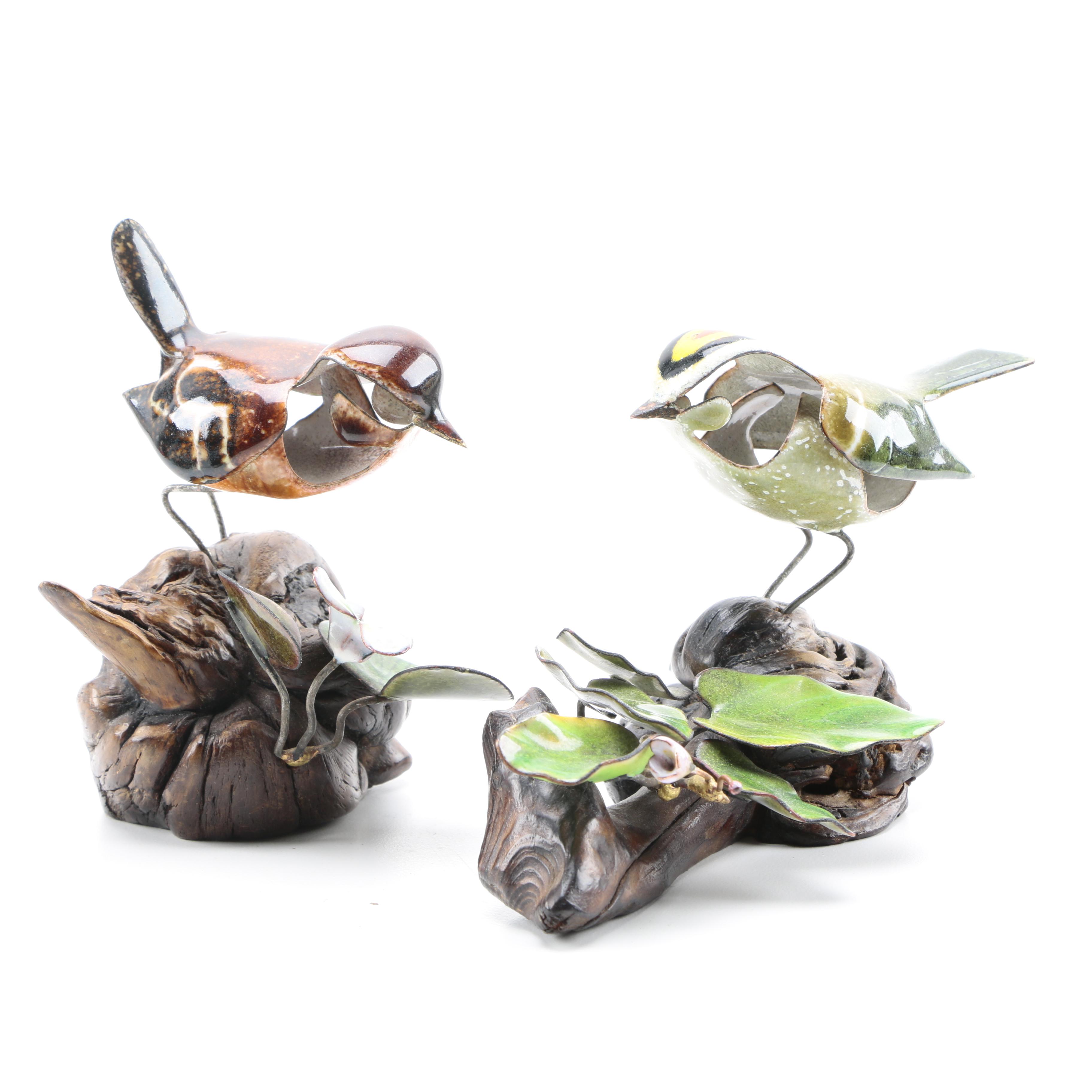 Norman Brumm Enameled Bird Sculptures