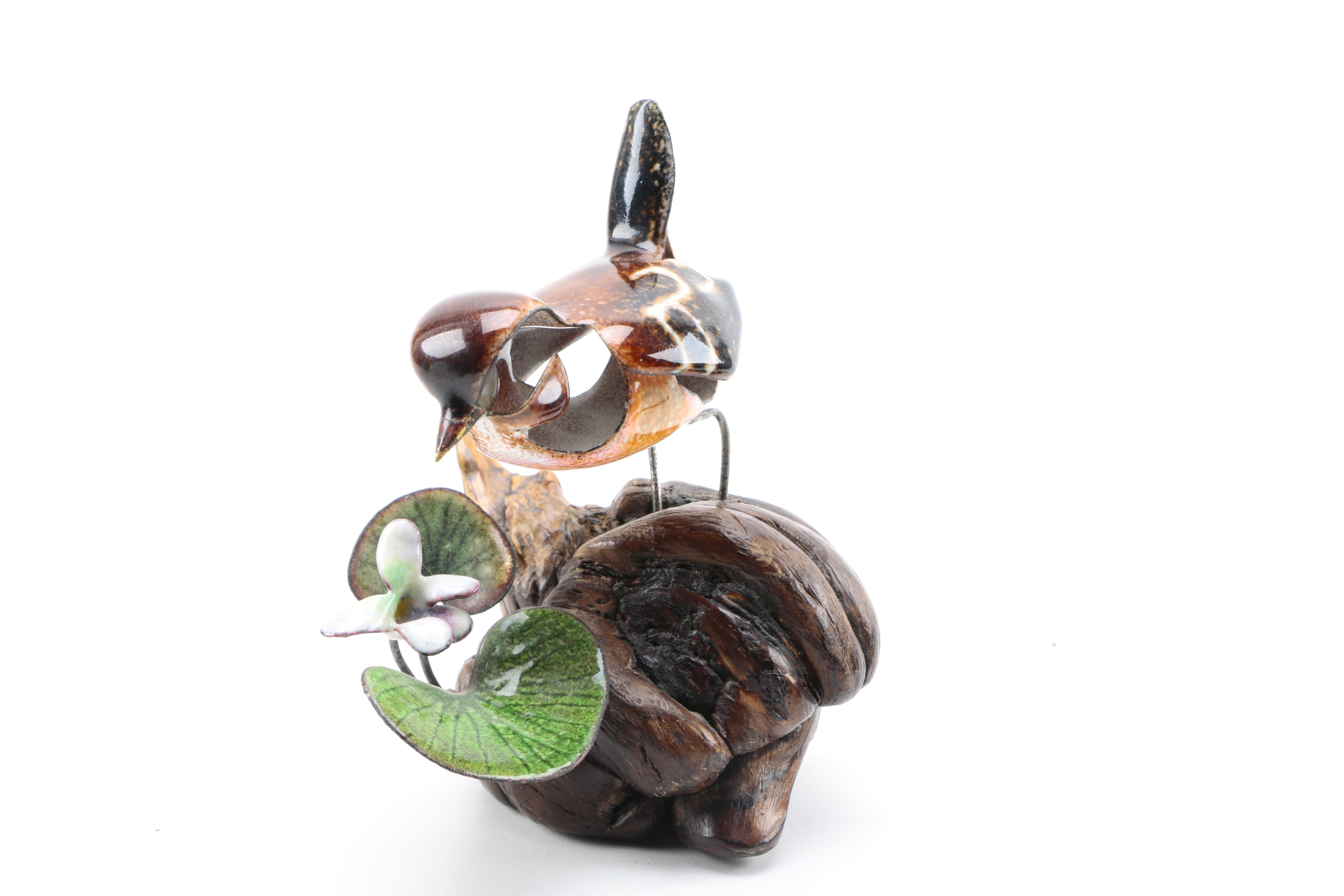 Norman Brumm Enameled Bird Sculptures