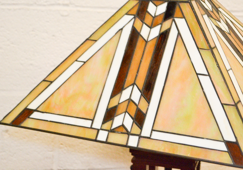 Mission Style Stained Glass Floor Lamp