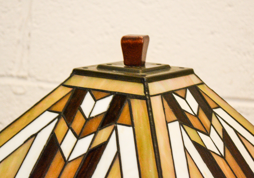 Mission Style Stained Glass Floor Lamp