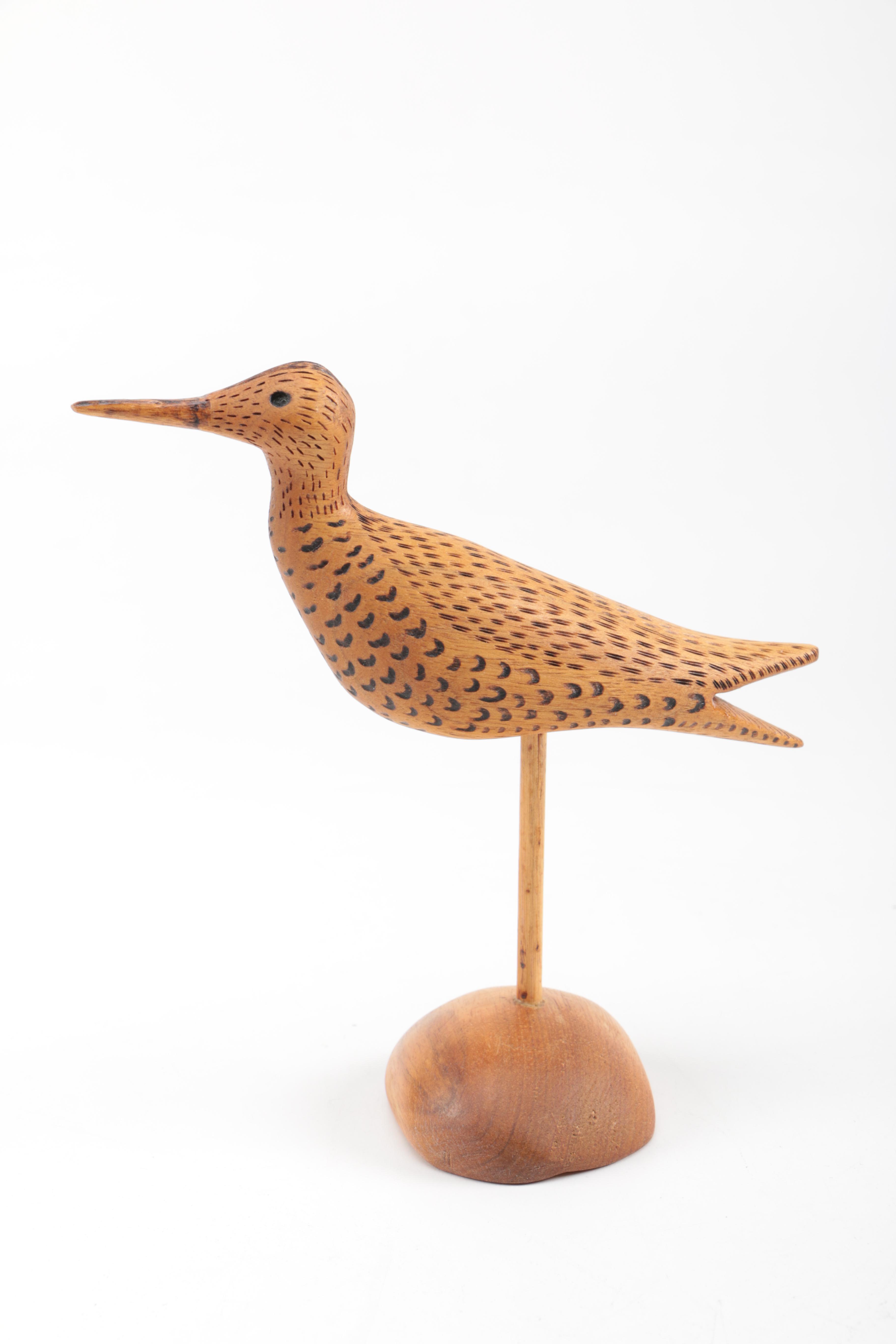Carved Wooden Bird Figurines