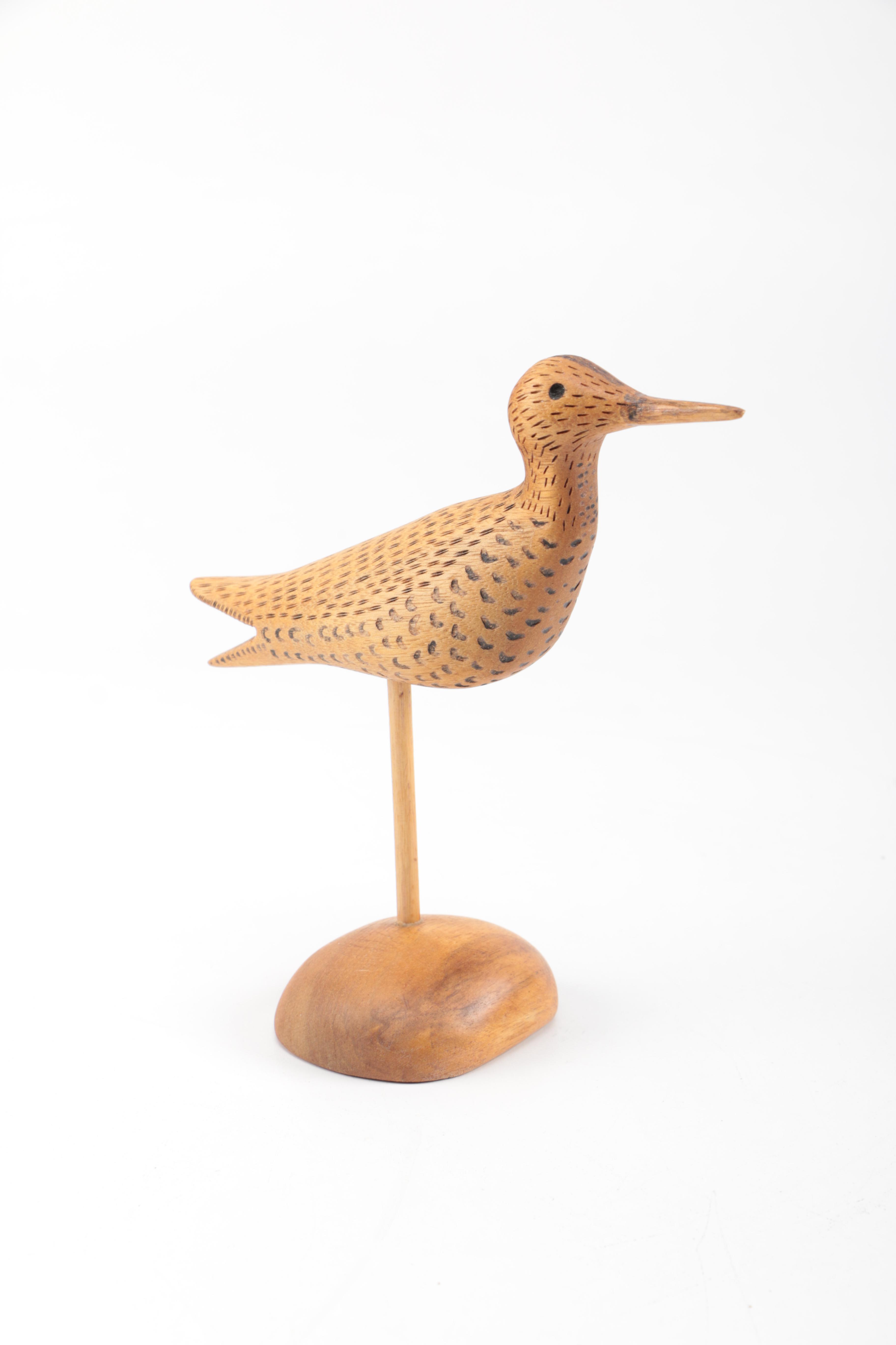 Carved Wooden Bird Figurines