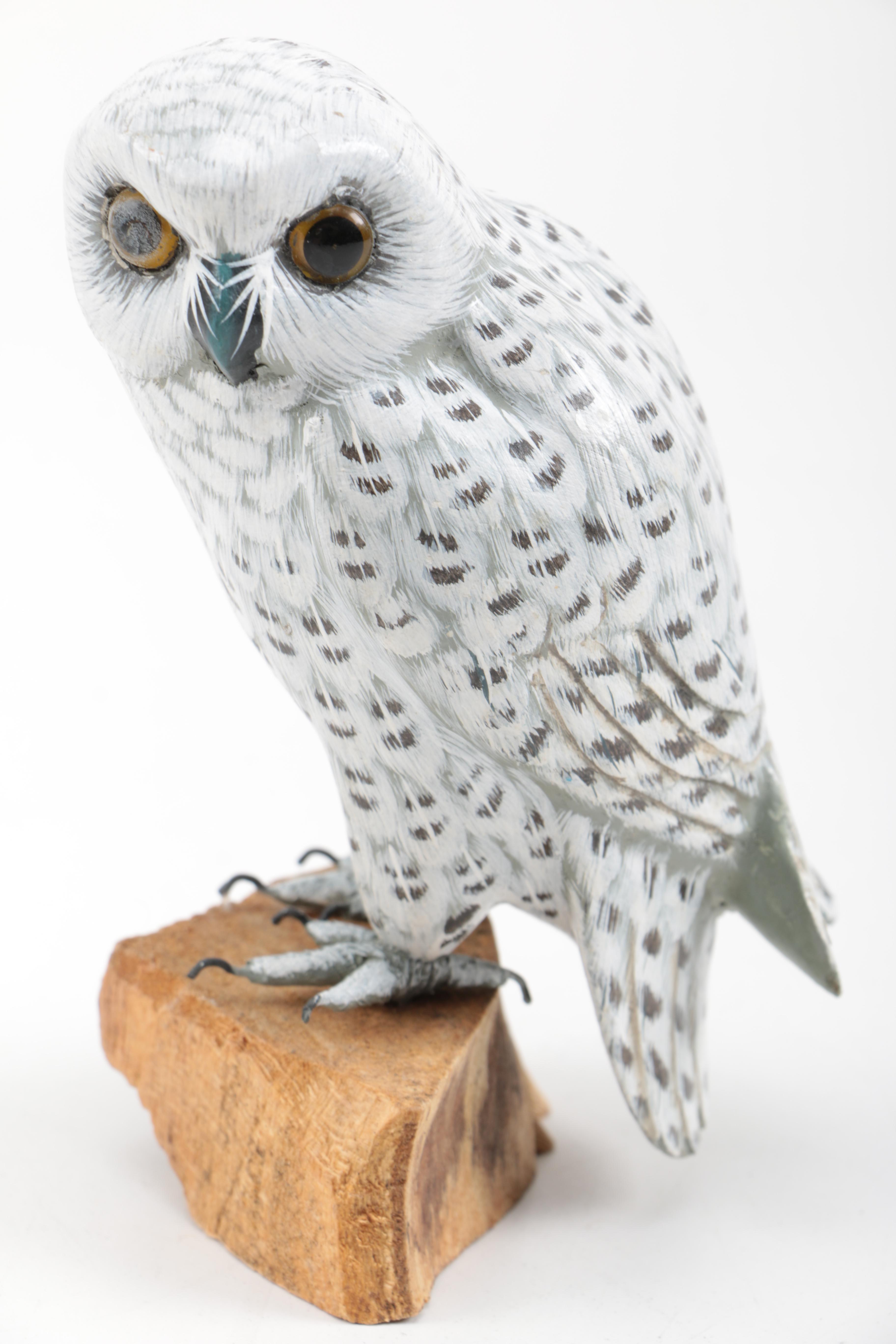 Carved Wooden Bird Figurines