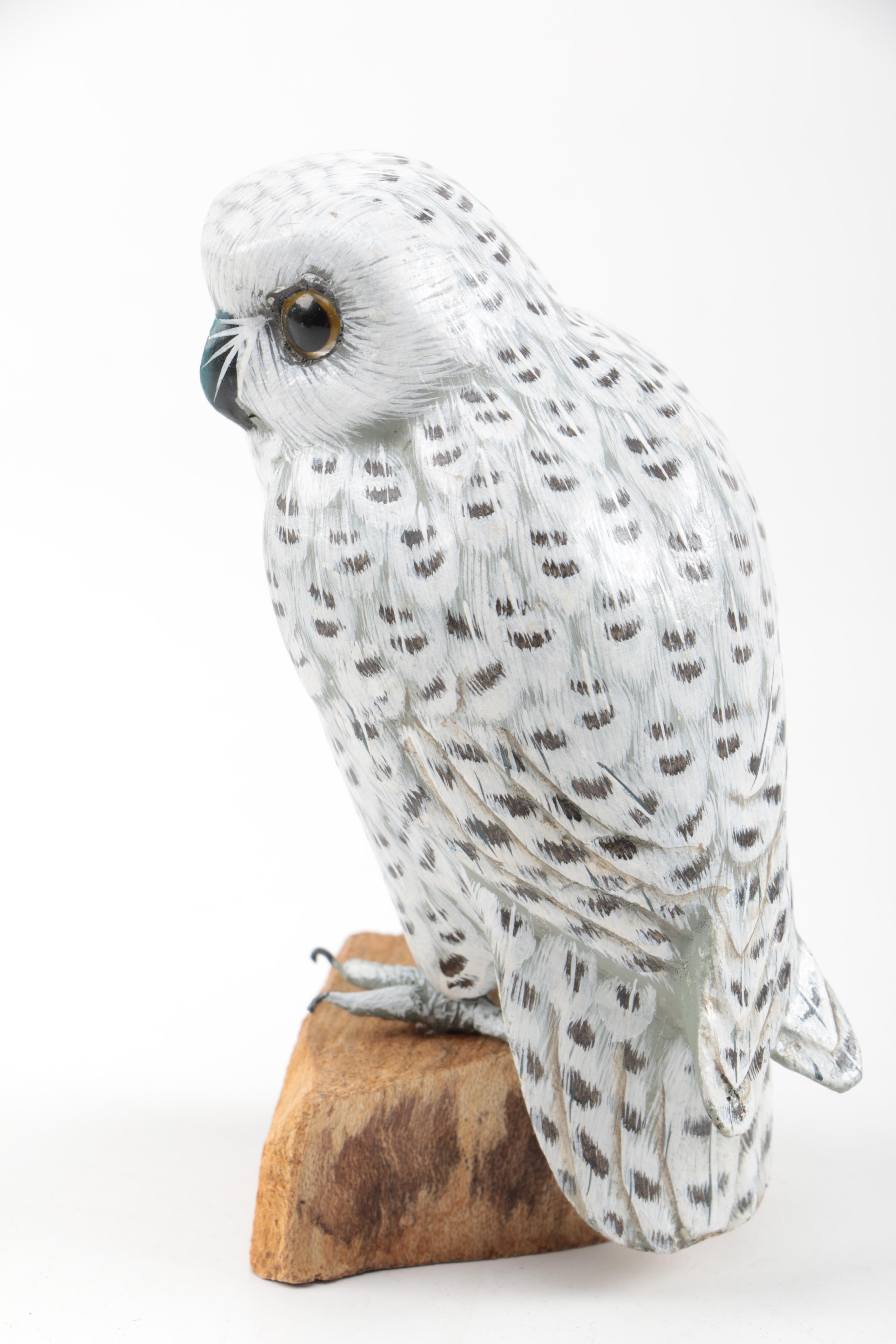 Carved Wooden Bird Figurines