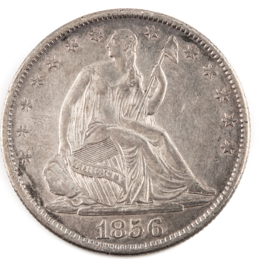 1856 Seated Liberty Silver Half Dollar