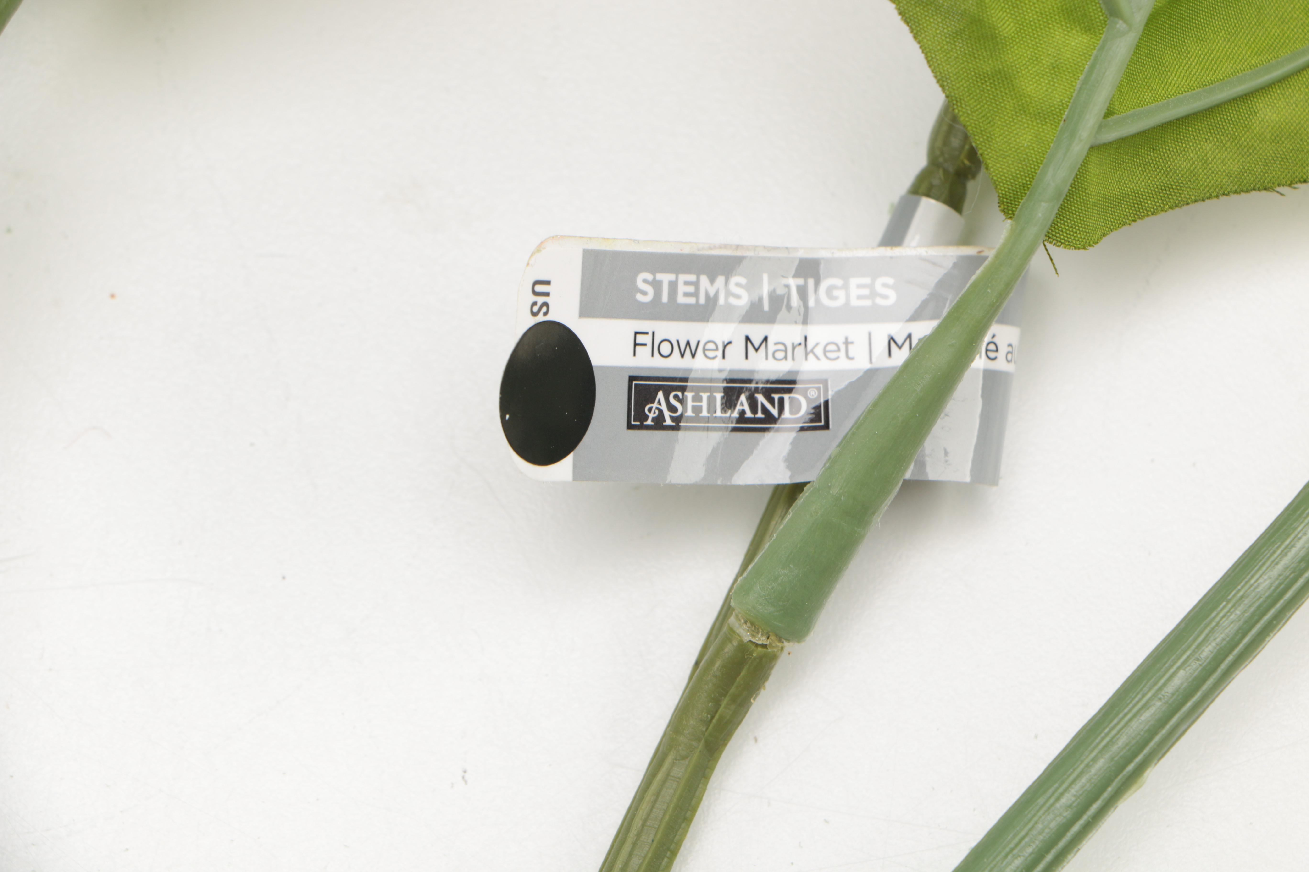 Mirrored Vase With Ashland Faux Flowers EBTH