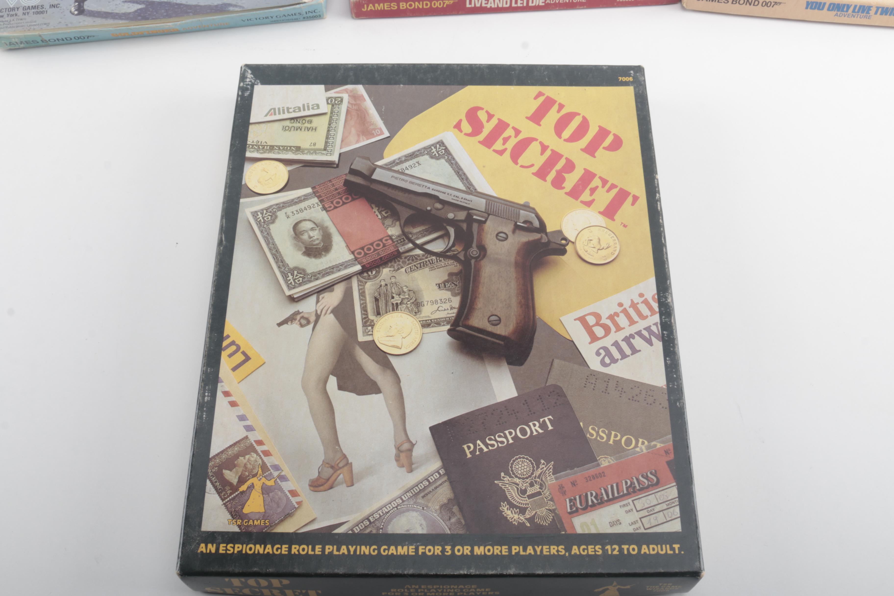 Collection of Vintage Secret Agent Role-Playing Games Including "James Bond 007"