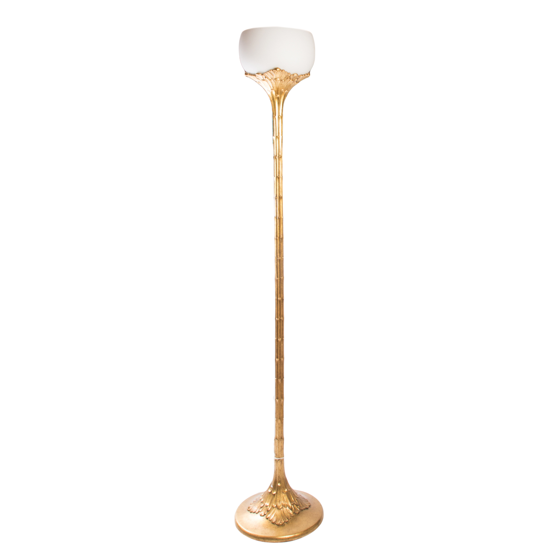 Gold Tone Torchiere Floor Lamp by Robert Abbey Inc.