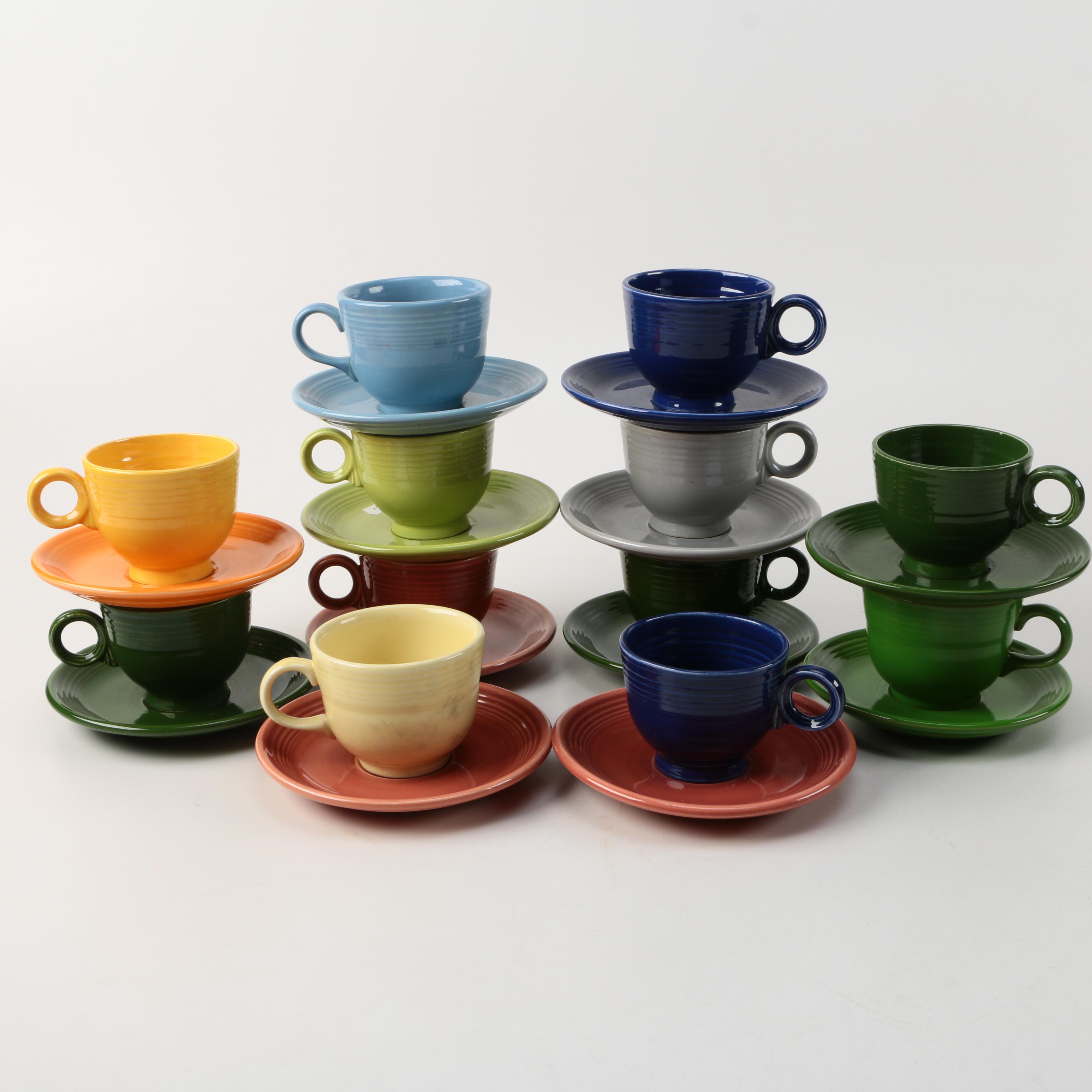 Homer Laughlin Co. "Fiesta" Cups and Saucers