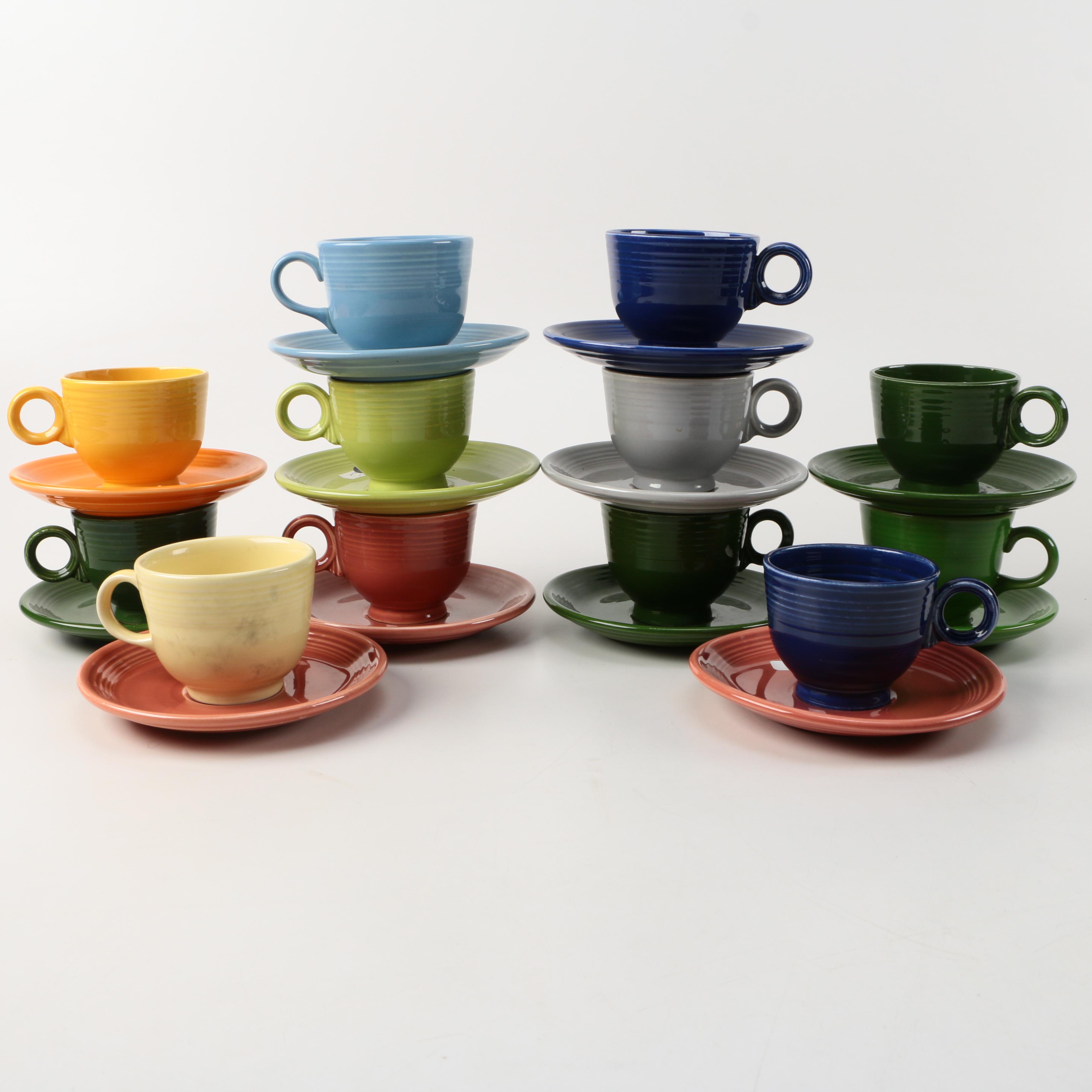 Homer Laughlin Co. "Fiesta" Cups and Saucers