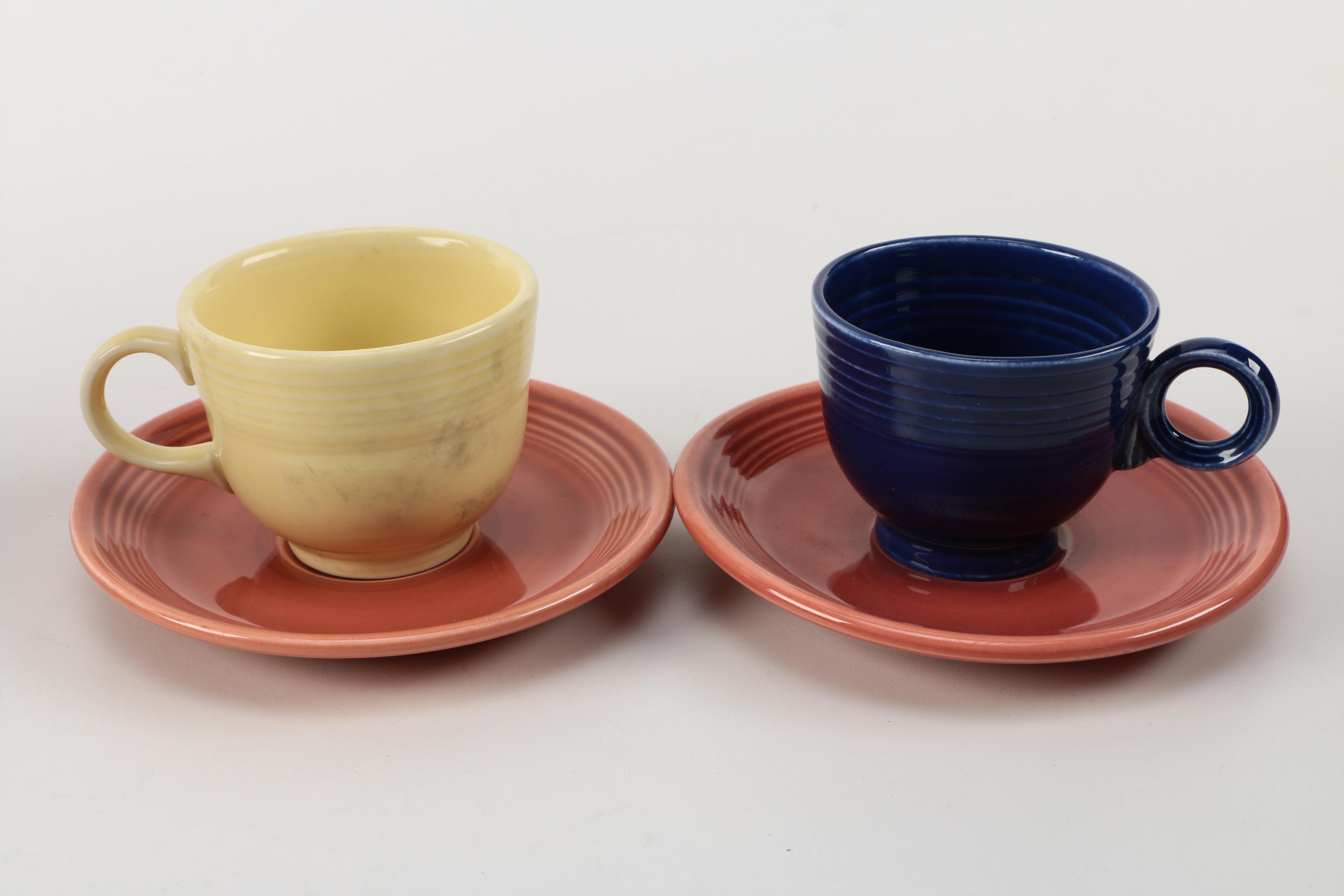 Homer Laughlin Co. "Fiesta" Cups and Saucers