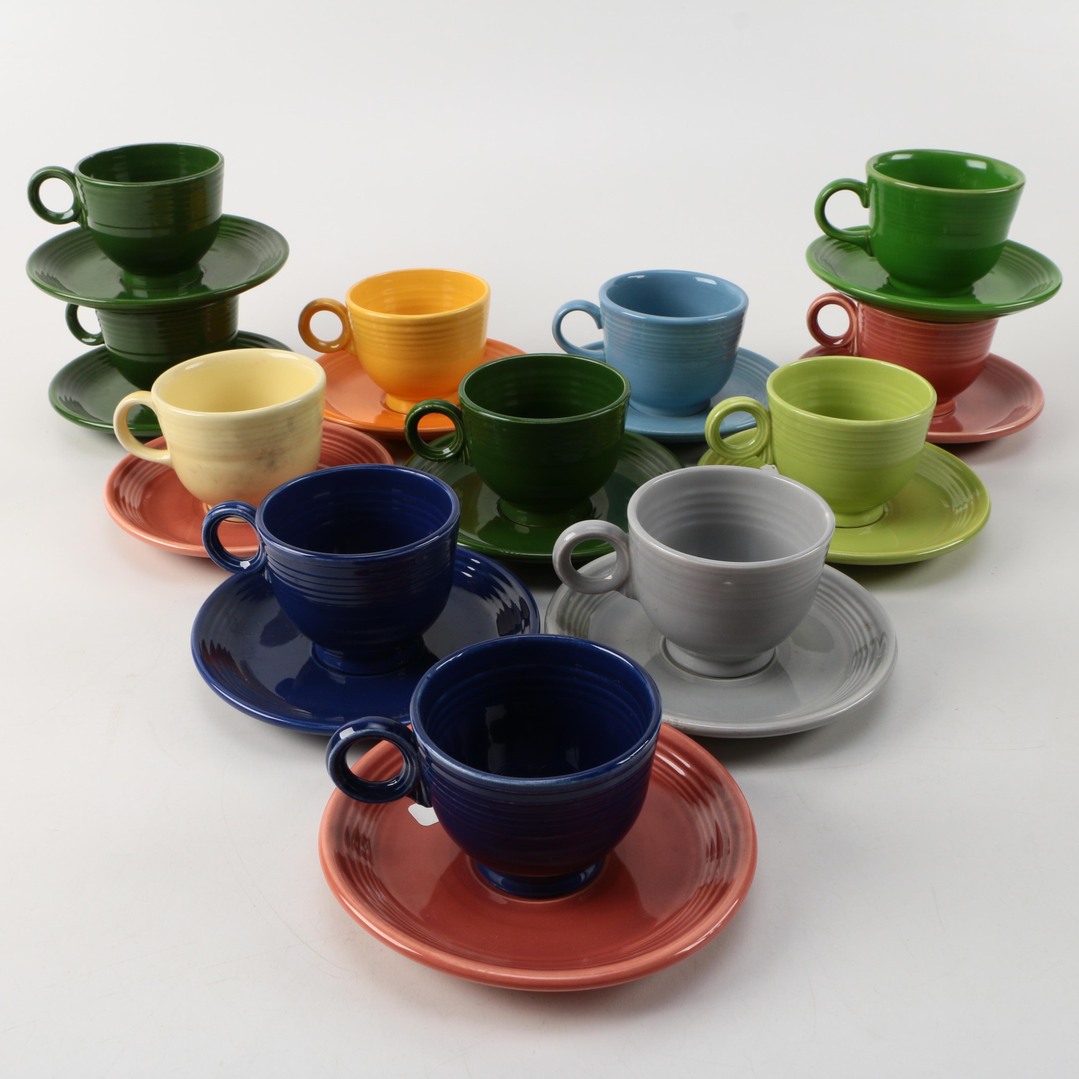 Homer Laughlin Co. "Fiesta" Cups and Saucers