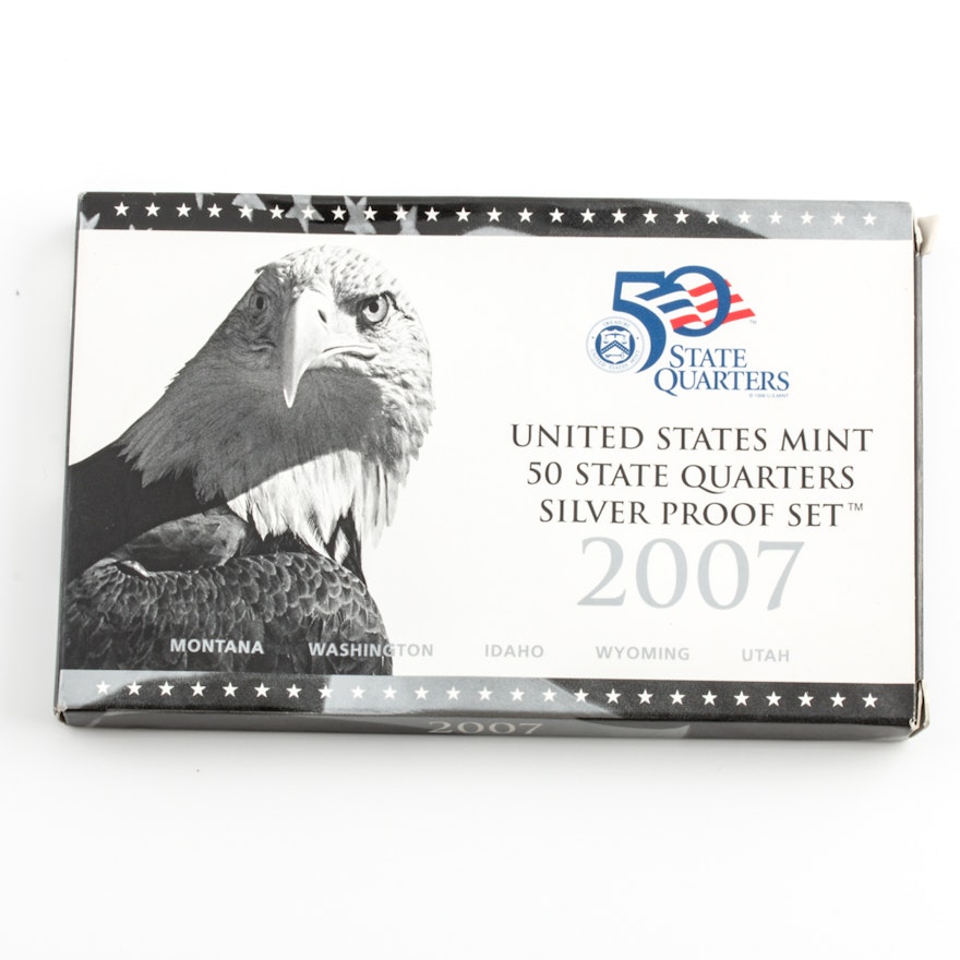2007 U.S. Mint State Quarters Silver Proof Set