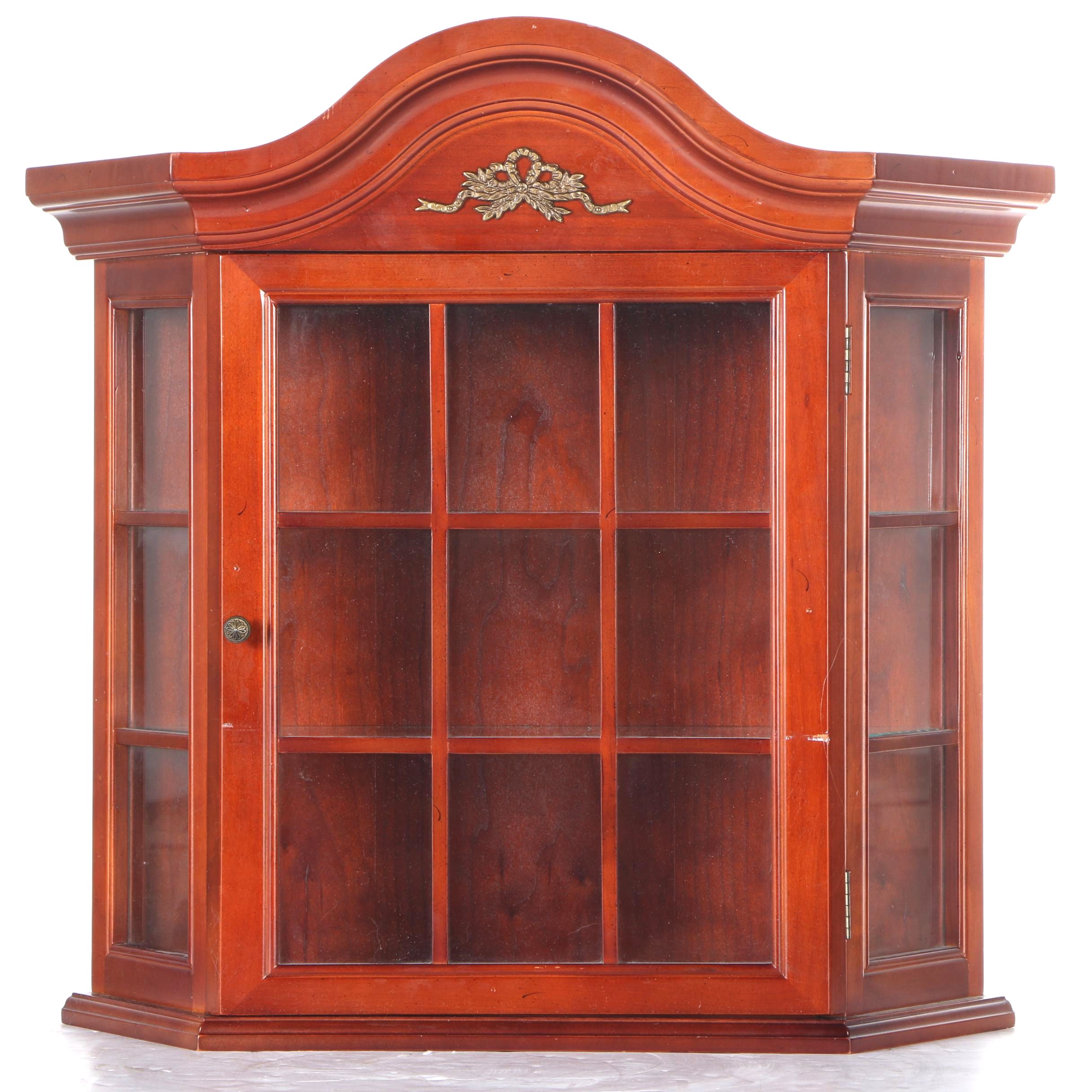 Mahogany Wall-Mounted Showcase Cabinet by The Bombay Company