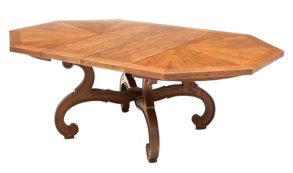 Octagonal "Esperanto" Oak Veneer Table By Drexel