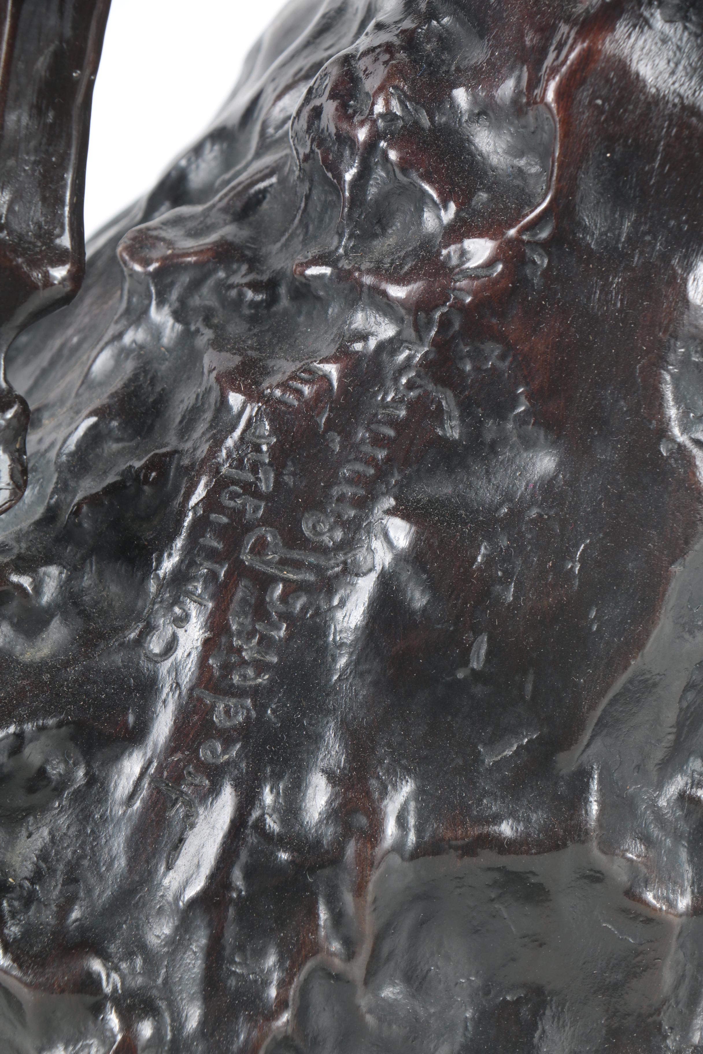 Copper Sculpture After Frederic Remington's "Mountain Man"