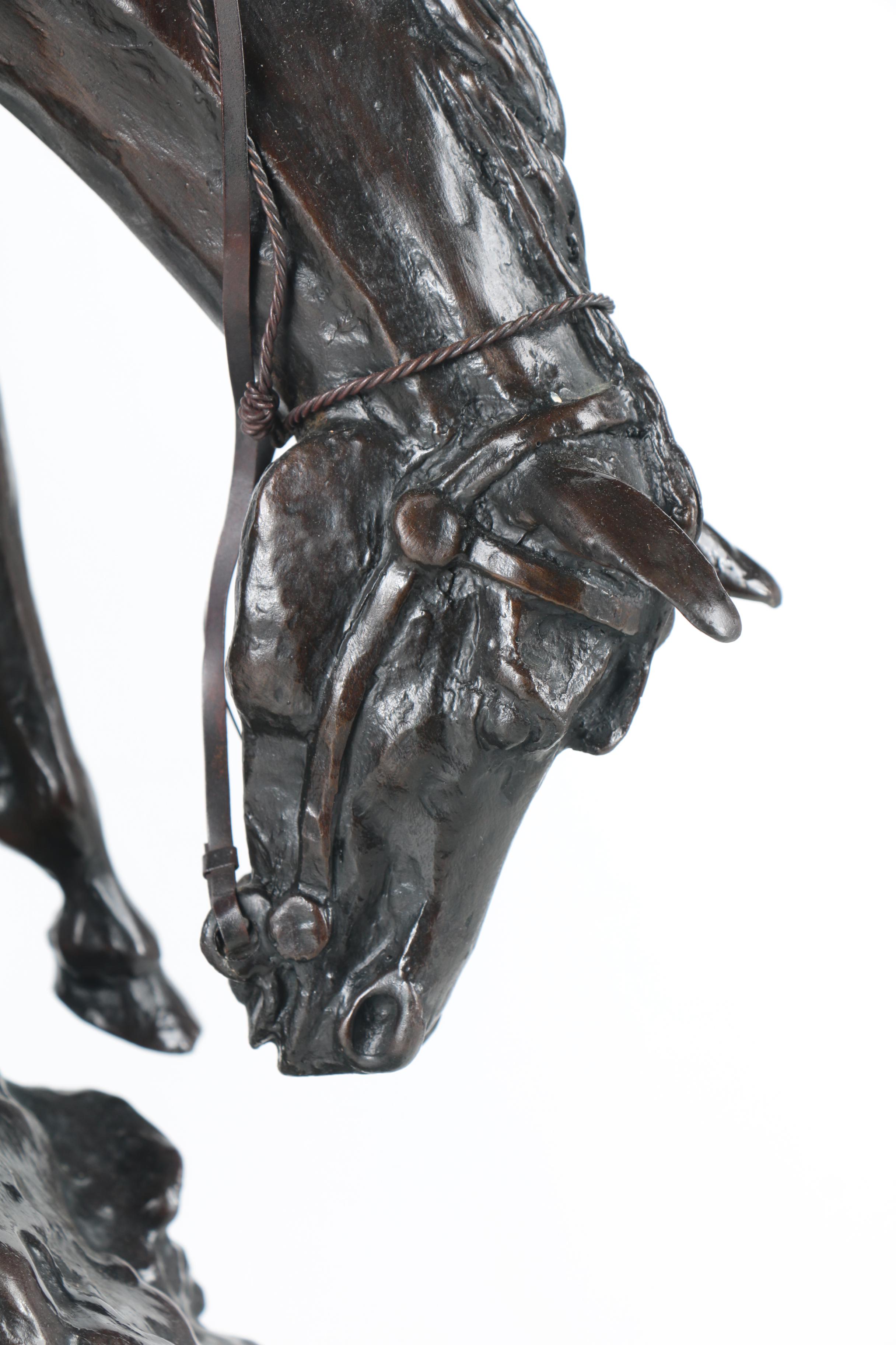 Copper Sculpture After Frederic Remington's "Mountain Man"