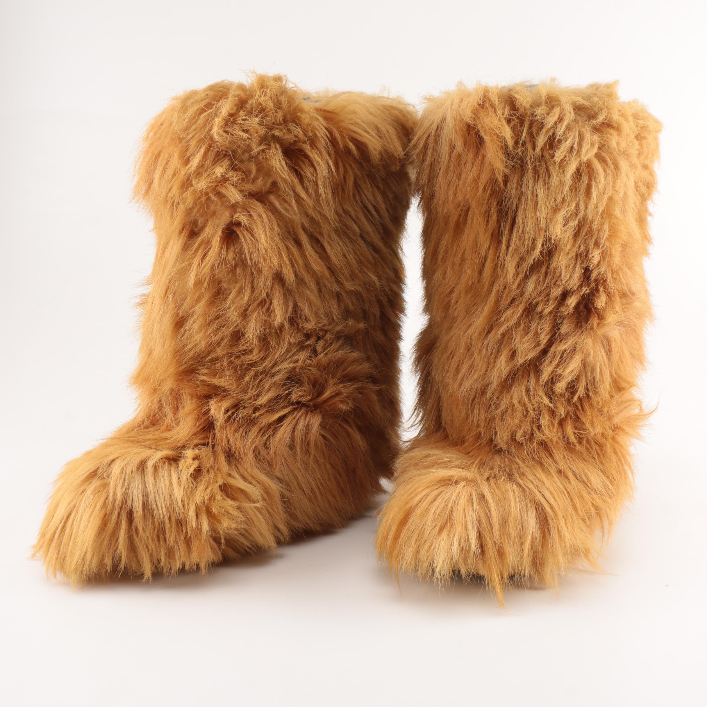 Vintage Roluc Ideal Après Ski Goat Fur Boots