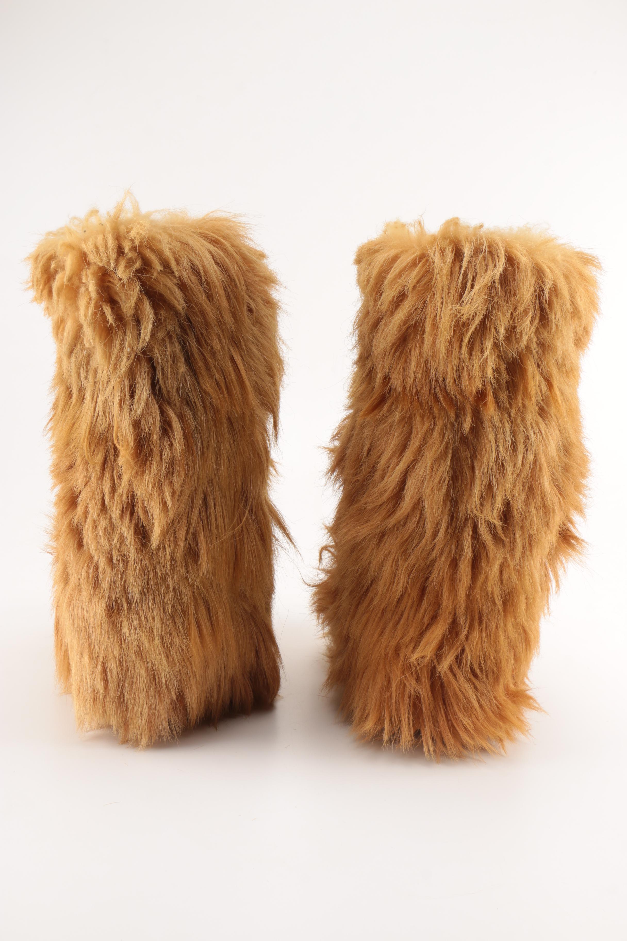 Vintage Roluc Ideal Après Ski Goat Fur Boots
