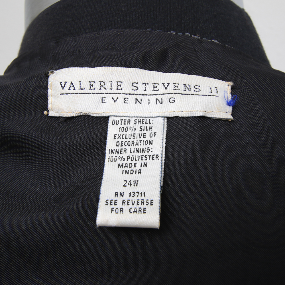 Vintage Valerie Stevens II Evening Gold & Black Beaded Jacket