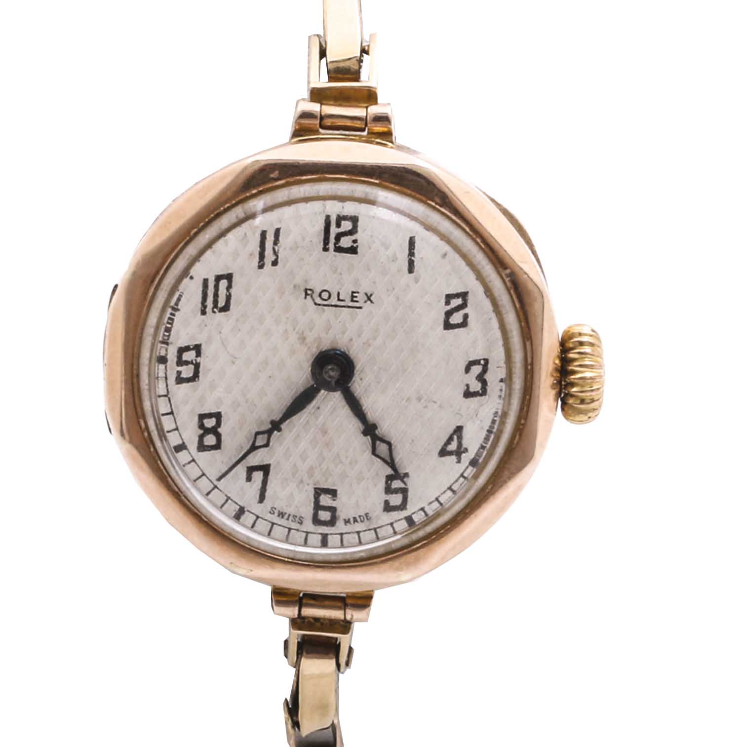 Vintage Rolex 9K Rose Gold Watch