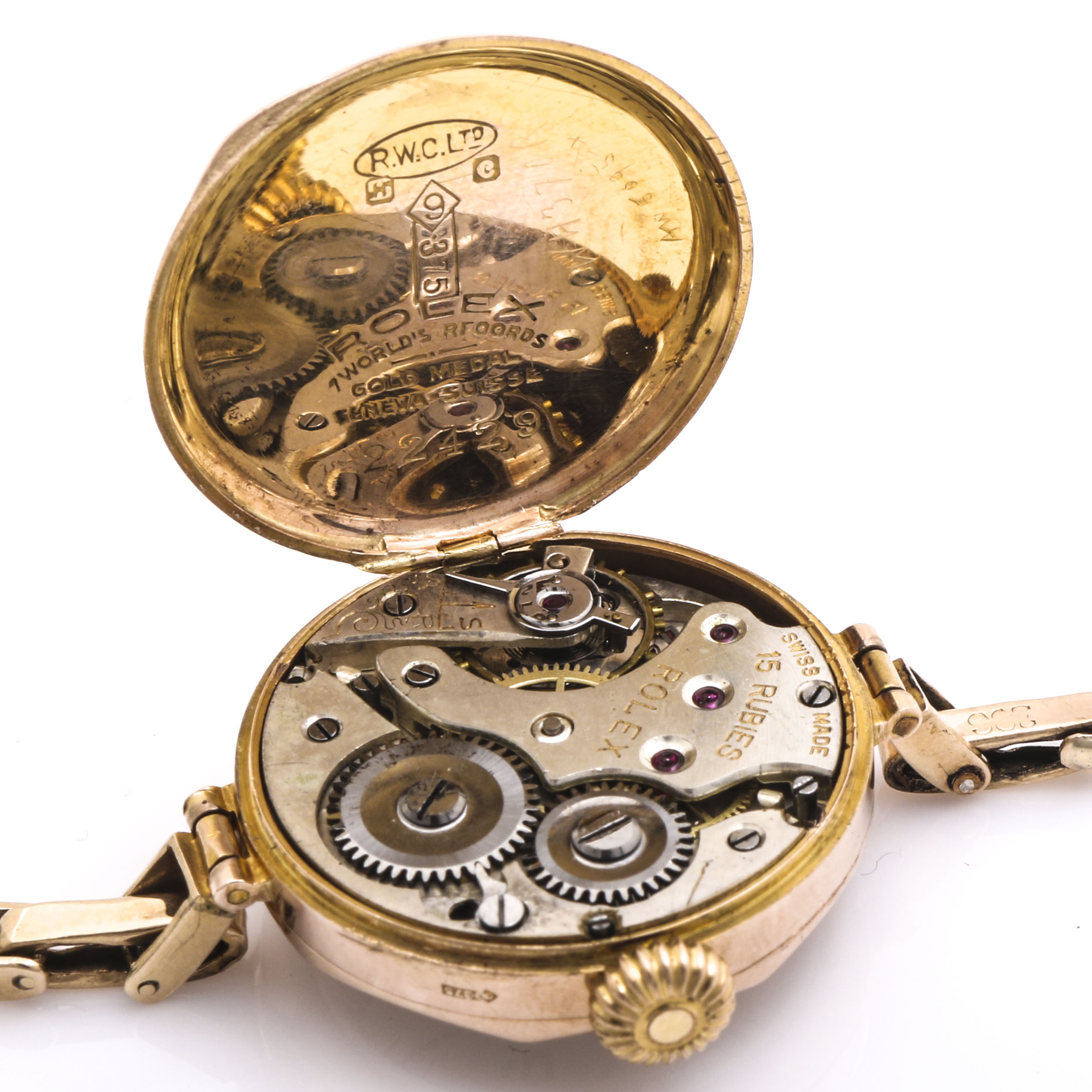 Vintage Rolex 9K Rose Gold Watch