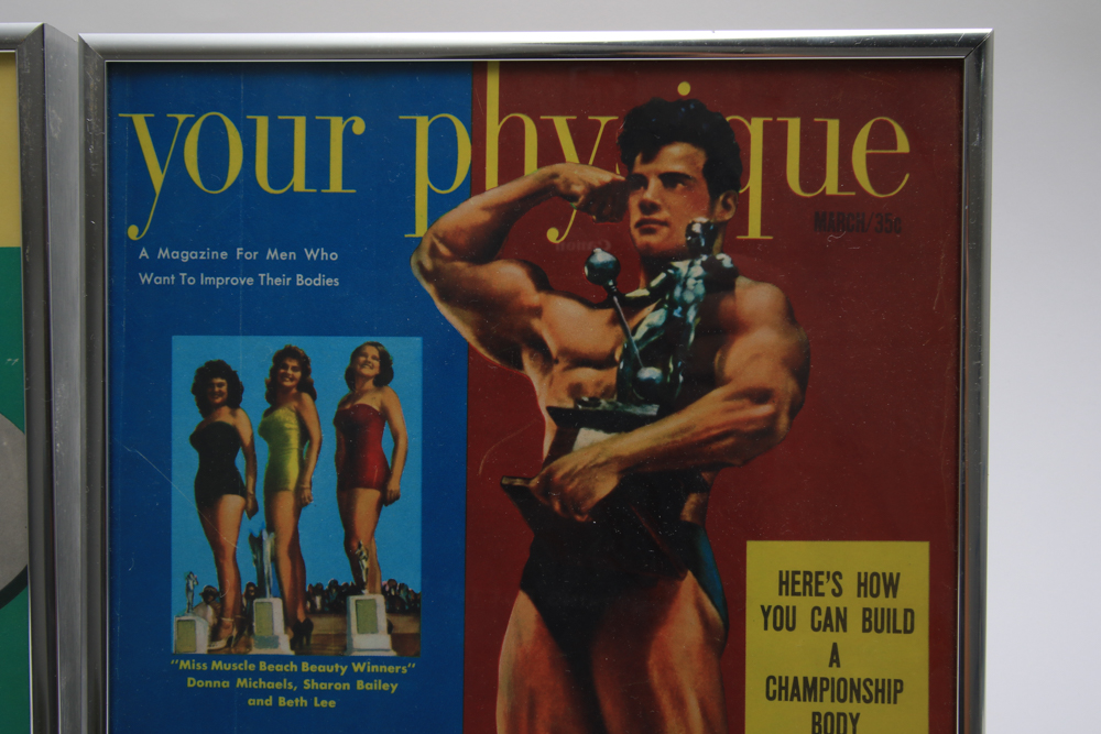 Two Framed 1950's Covers "Your Physique" Magazine