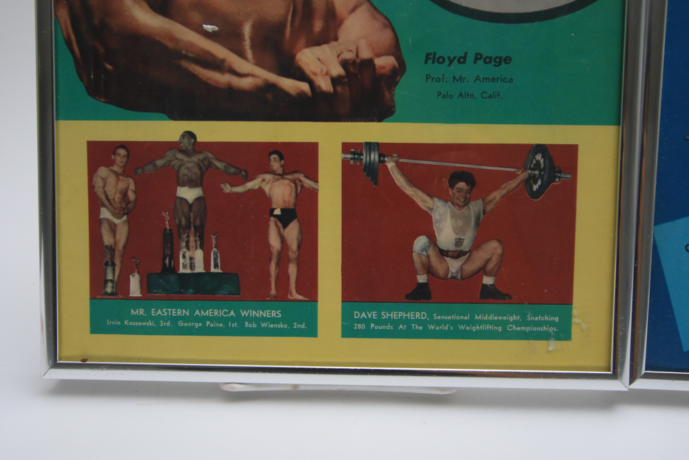 Two Framed 1950's Covers "Your Physique" Magazine