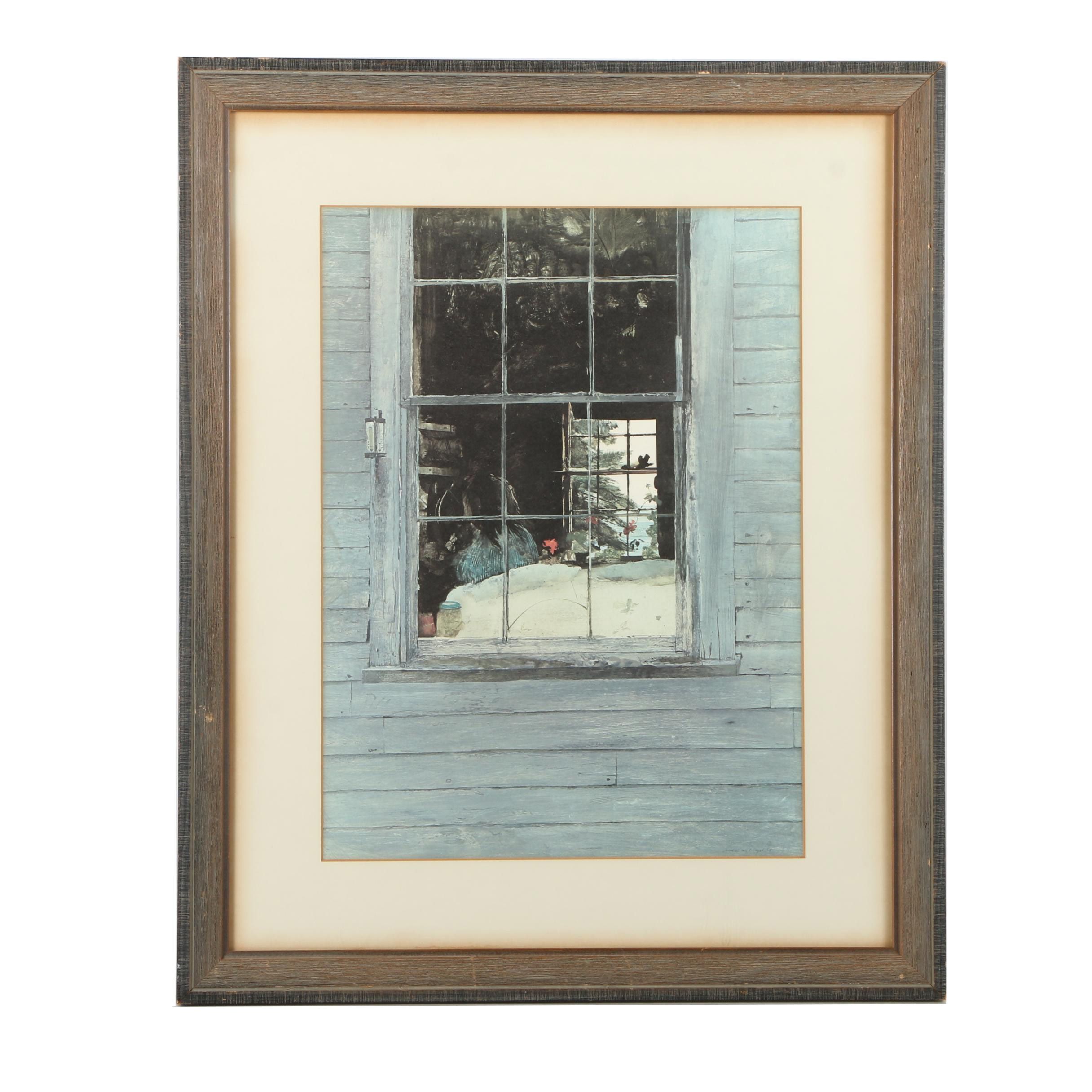 Offset Lithograph After Andrew Wyeth's "Geraniums"