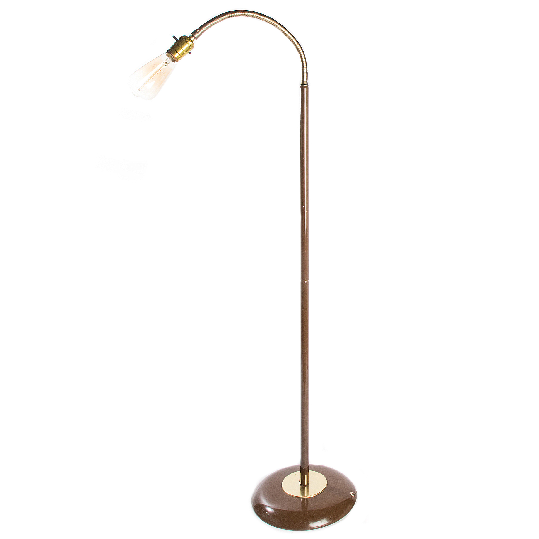 Mid Century Modern Industrial Inspired Gooseneck Floor Lamp