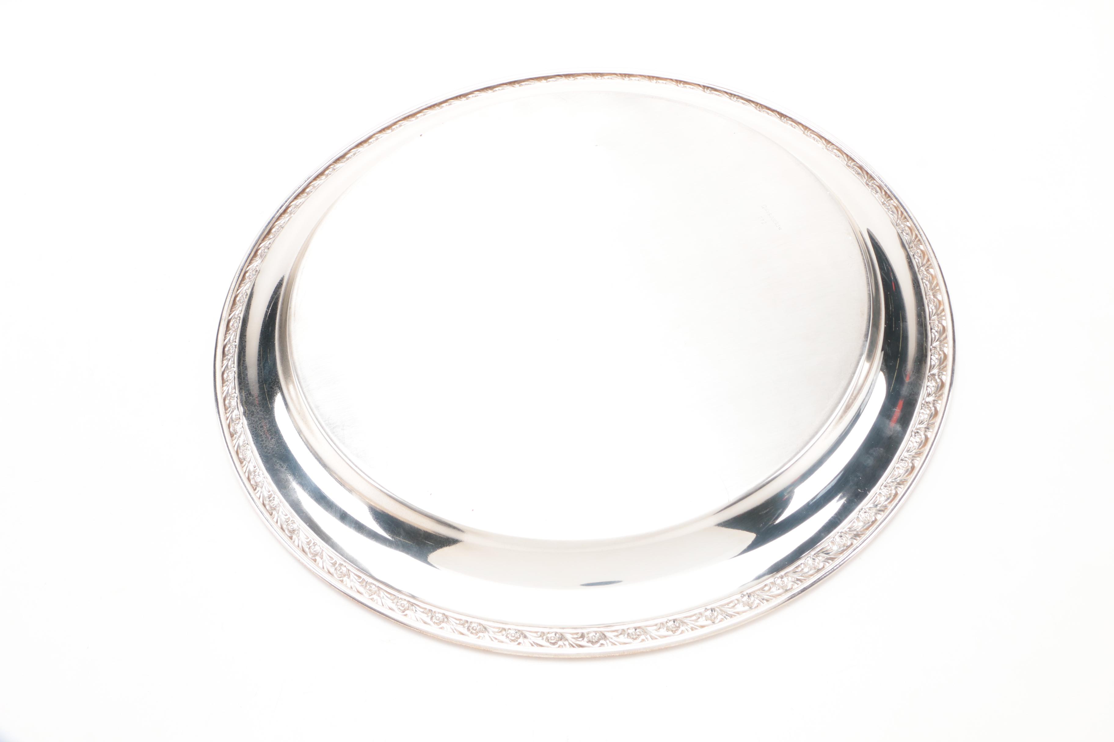 Gorham "Heritage" Silver Plate Tray and Other Silver Plate Servingware