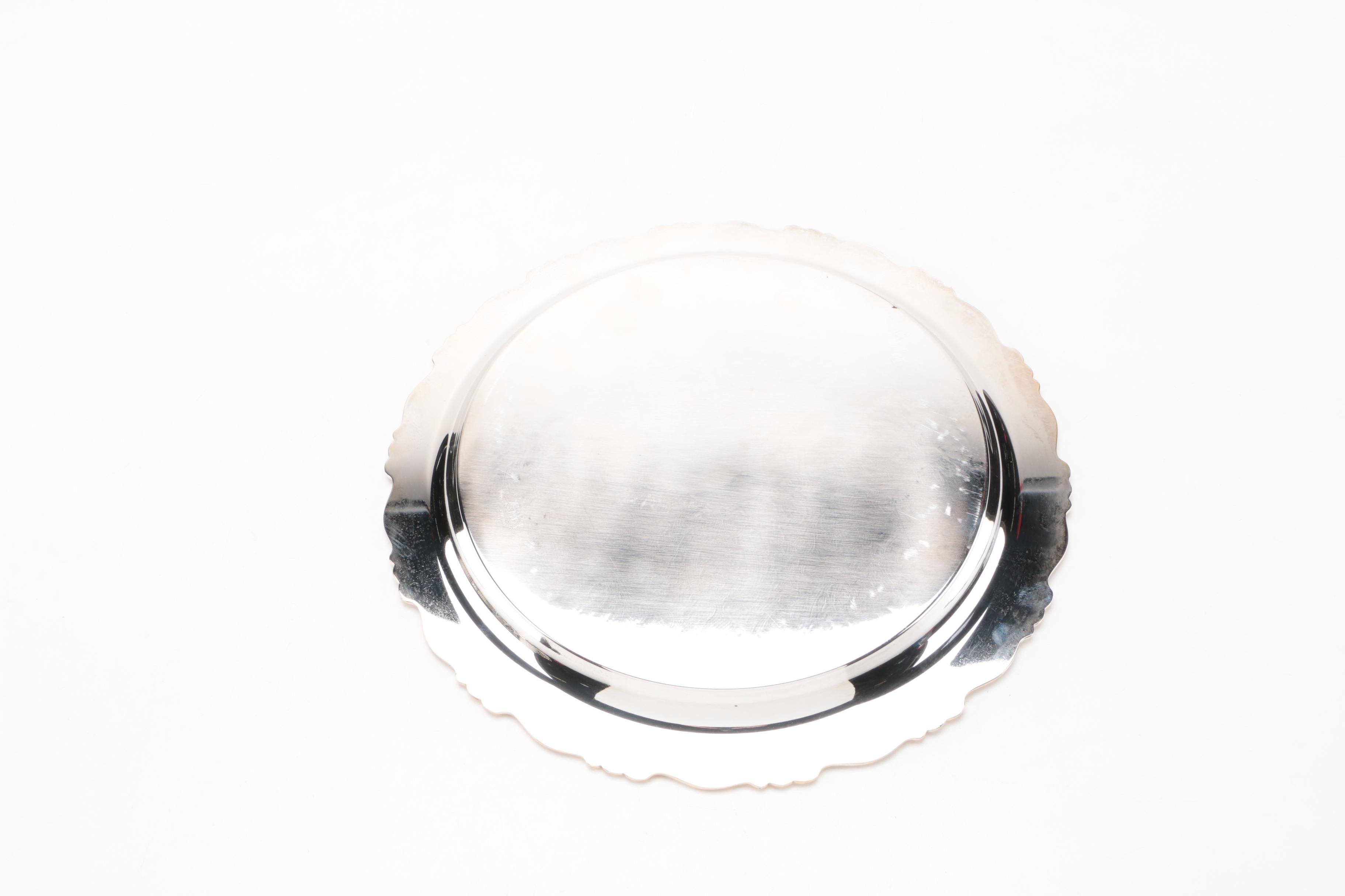 Gorham "Heritage" Silver Plate Tray and Other Silver Plate Servingware