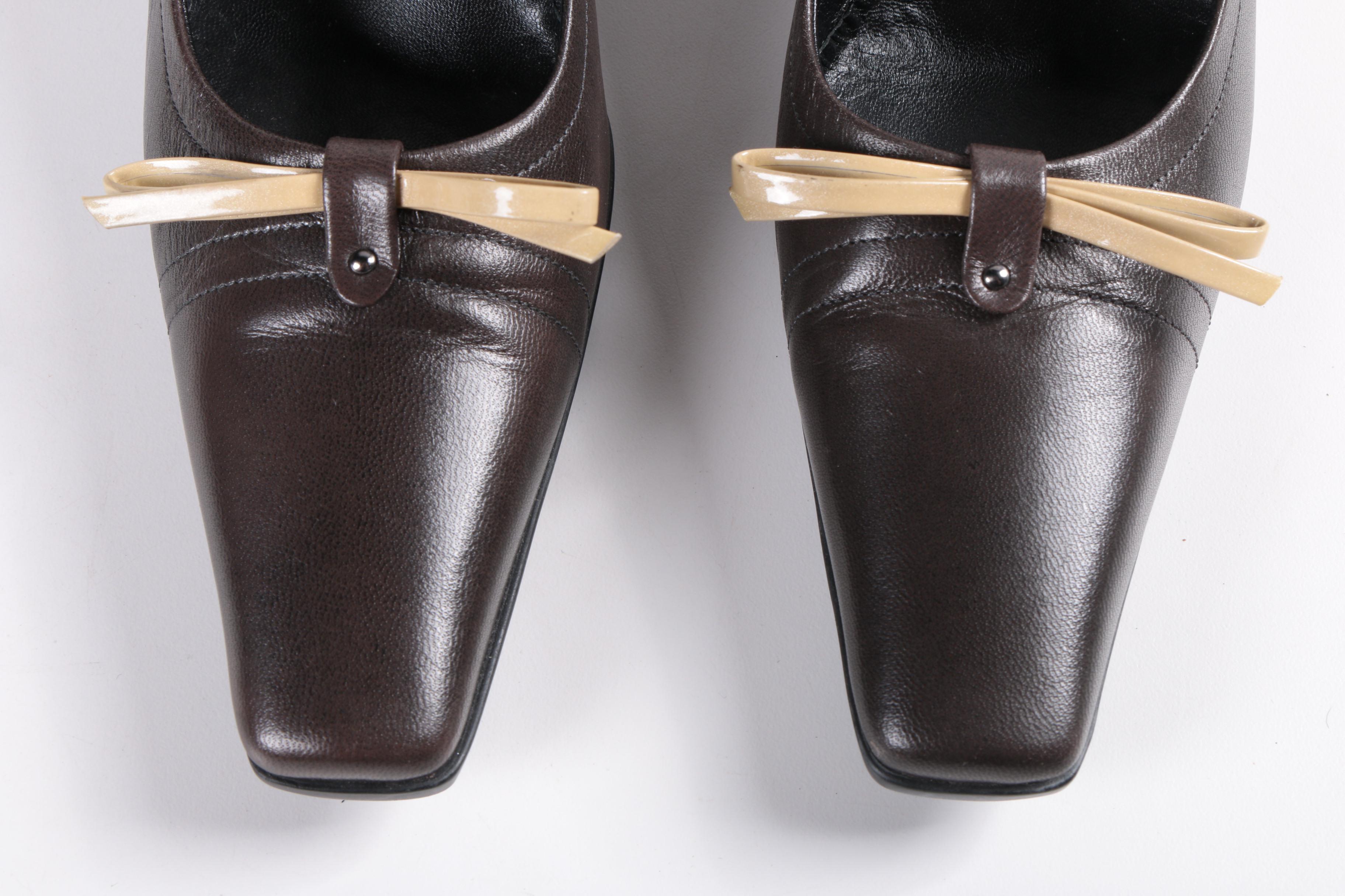 Prada Brown Leather Heels