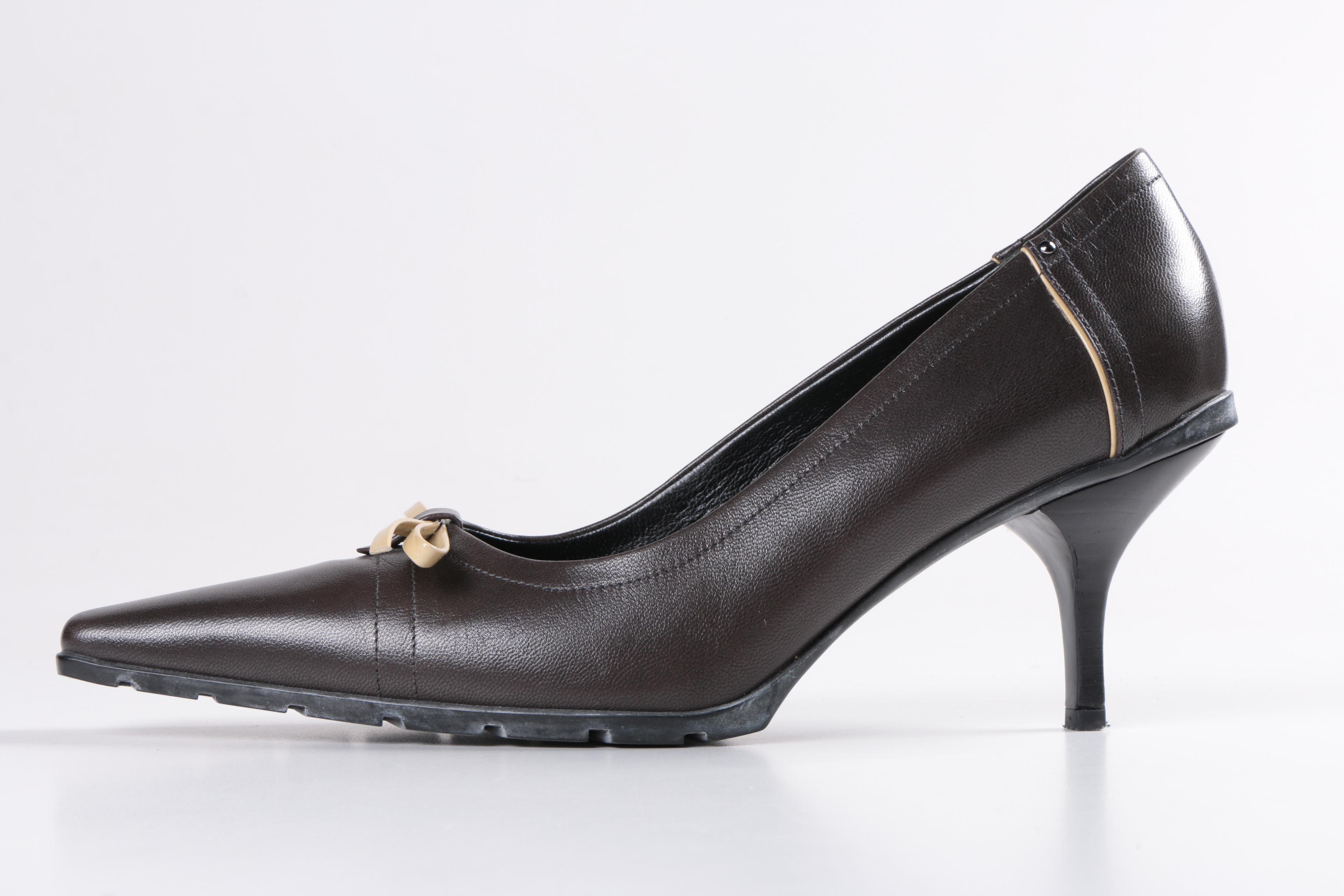 Prada Brown Leather Heels