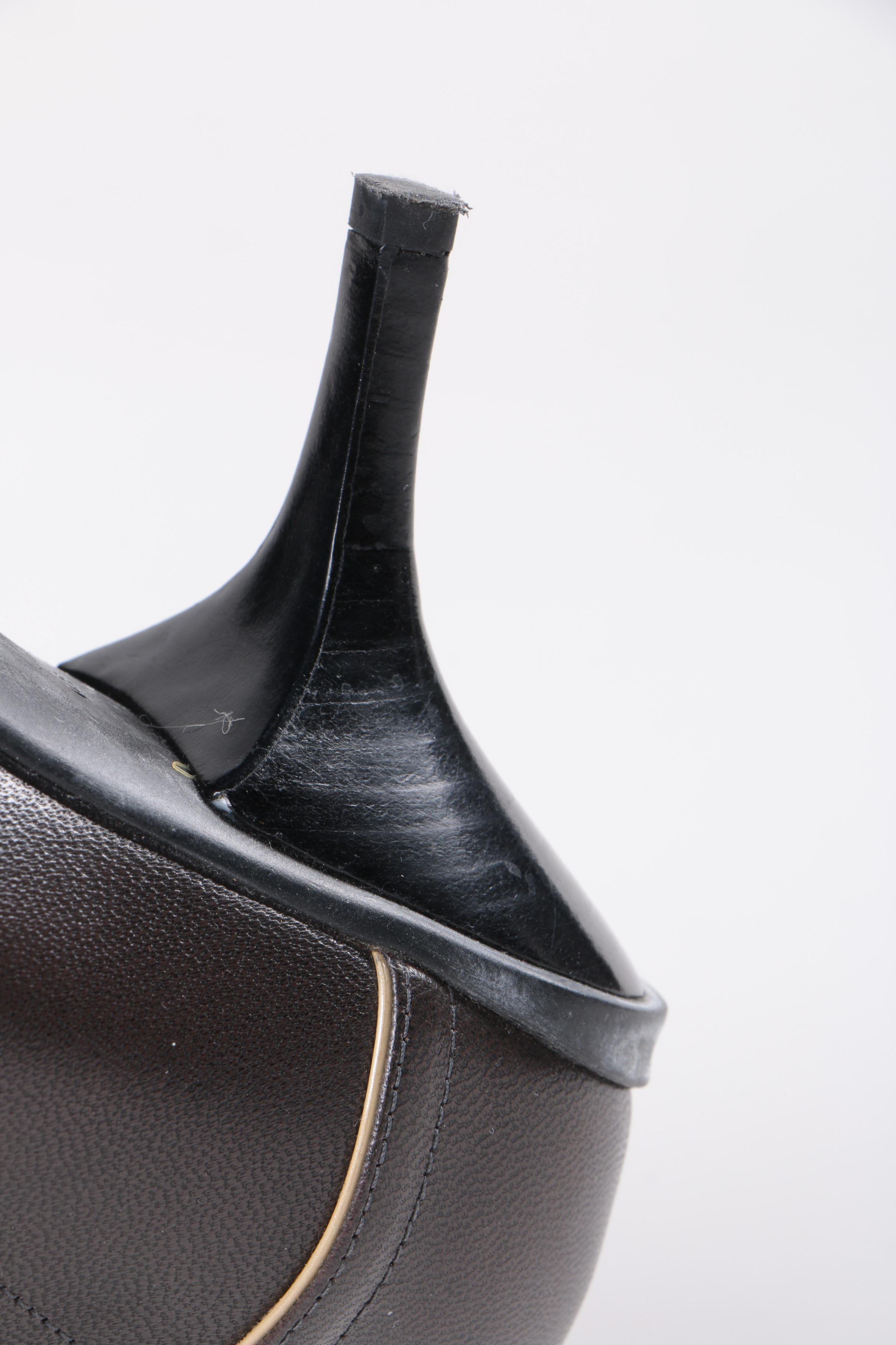 Prada Brown Leather Heels