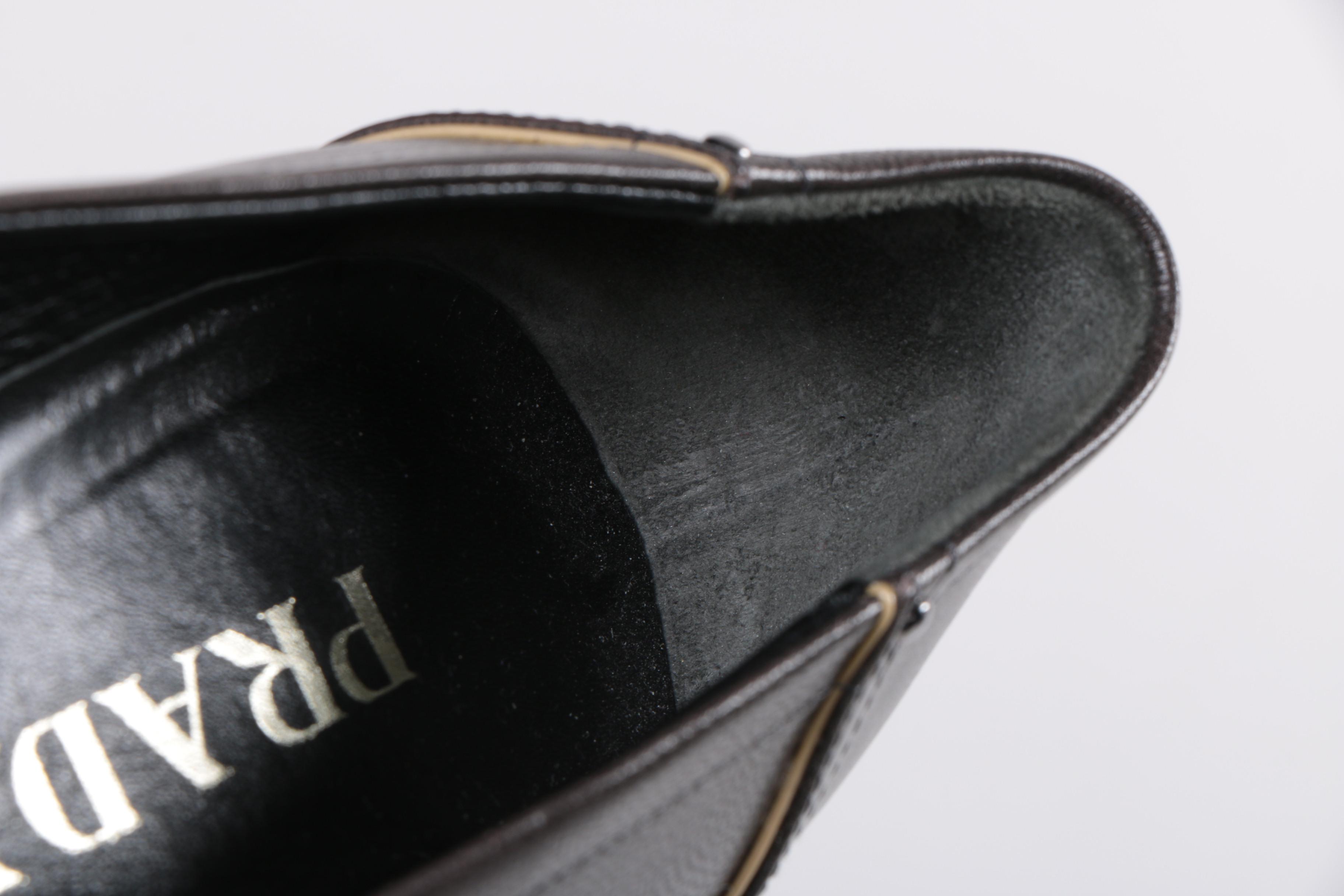 Prada Brown Leather Heels