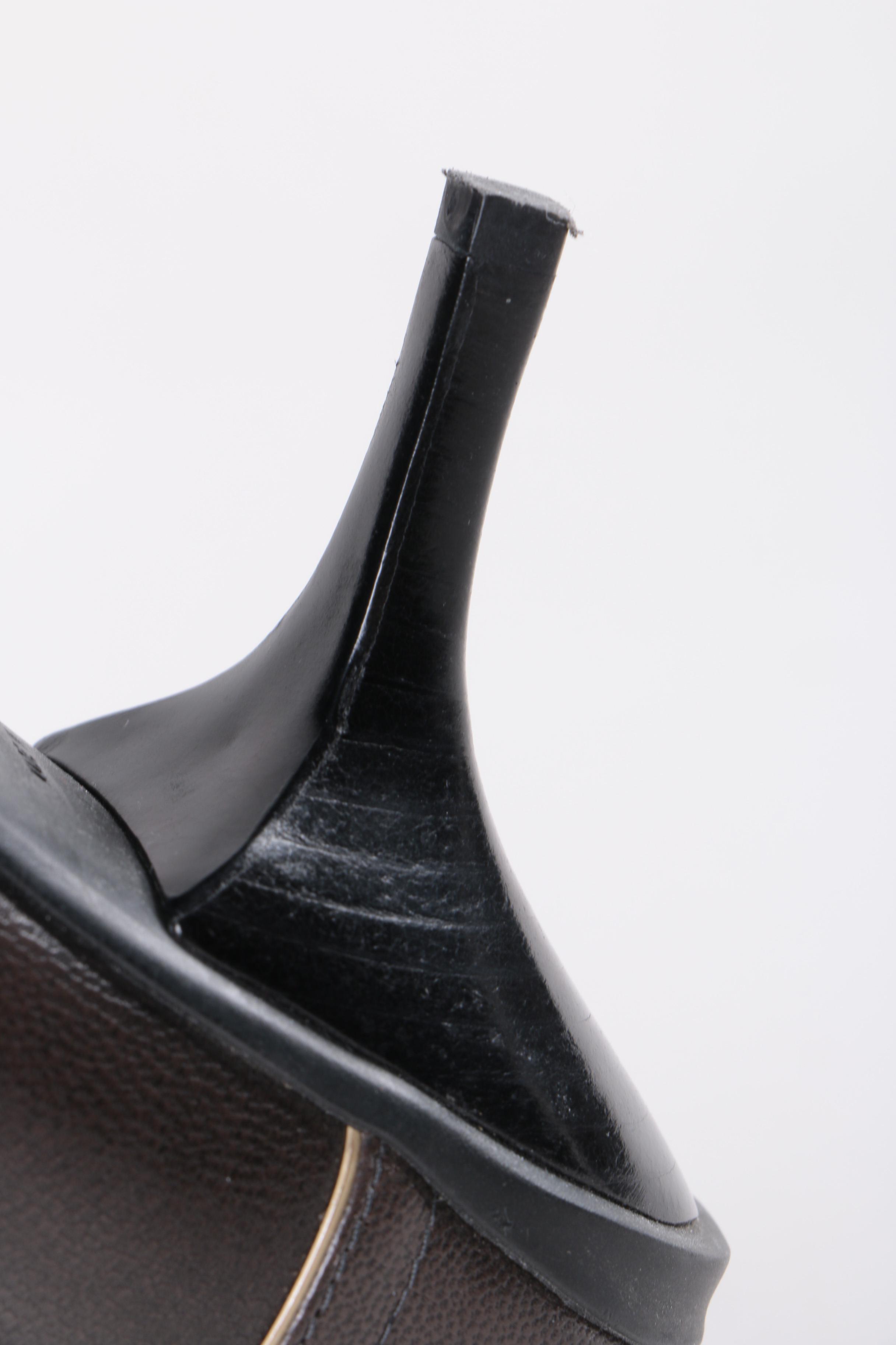 Prada Brown Leather Heels