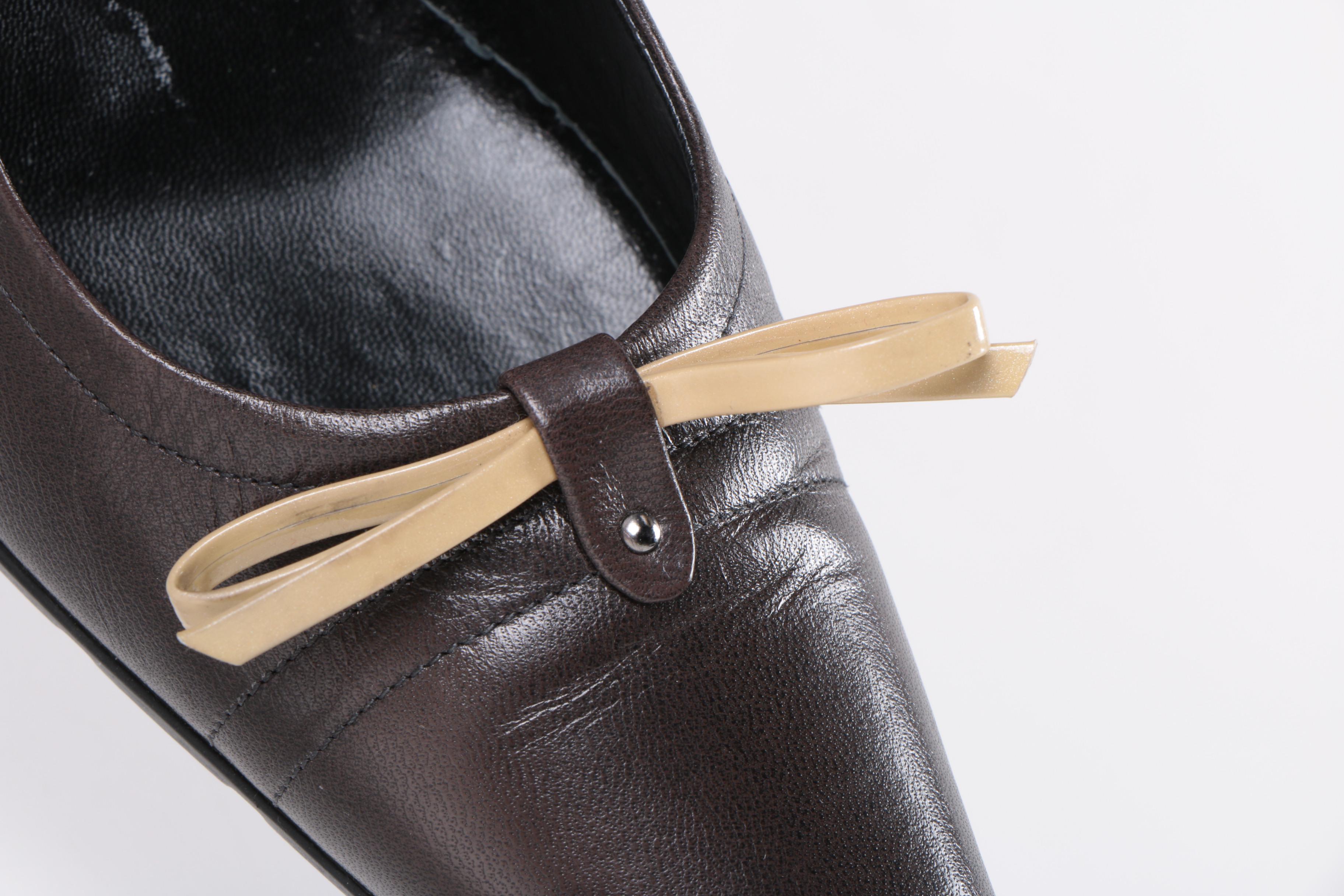 Prada Brown Leather Heels