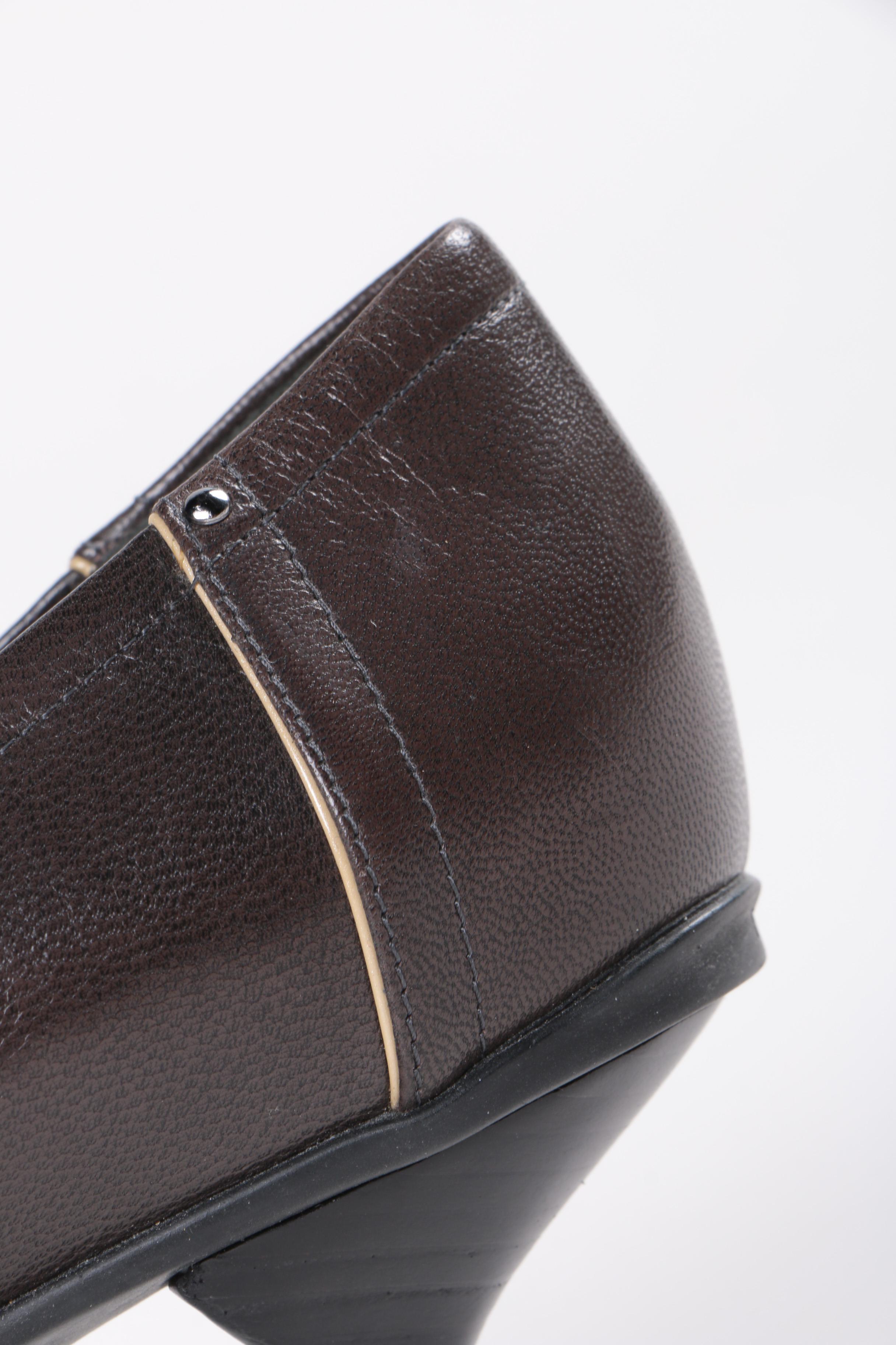 Prada Brown Leather Heels