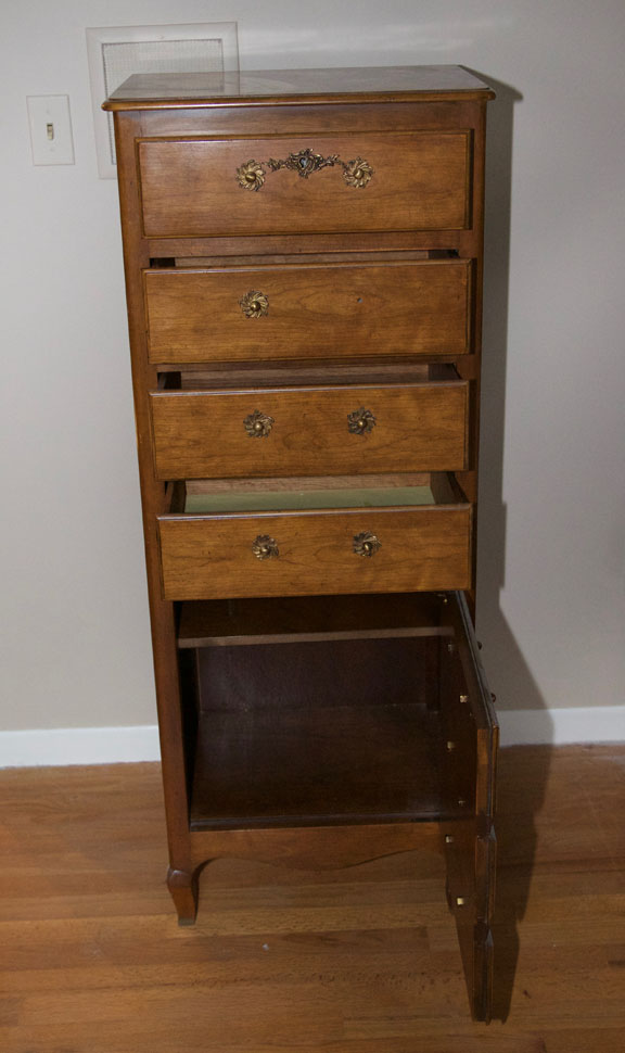 Cherry French Provincial Style Lingerie Chest by Baker