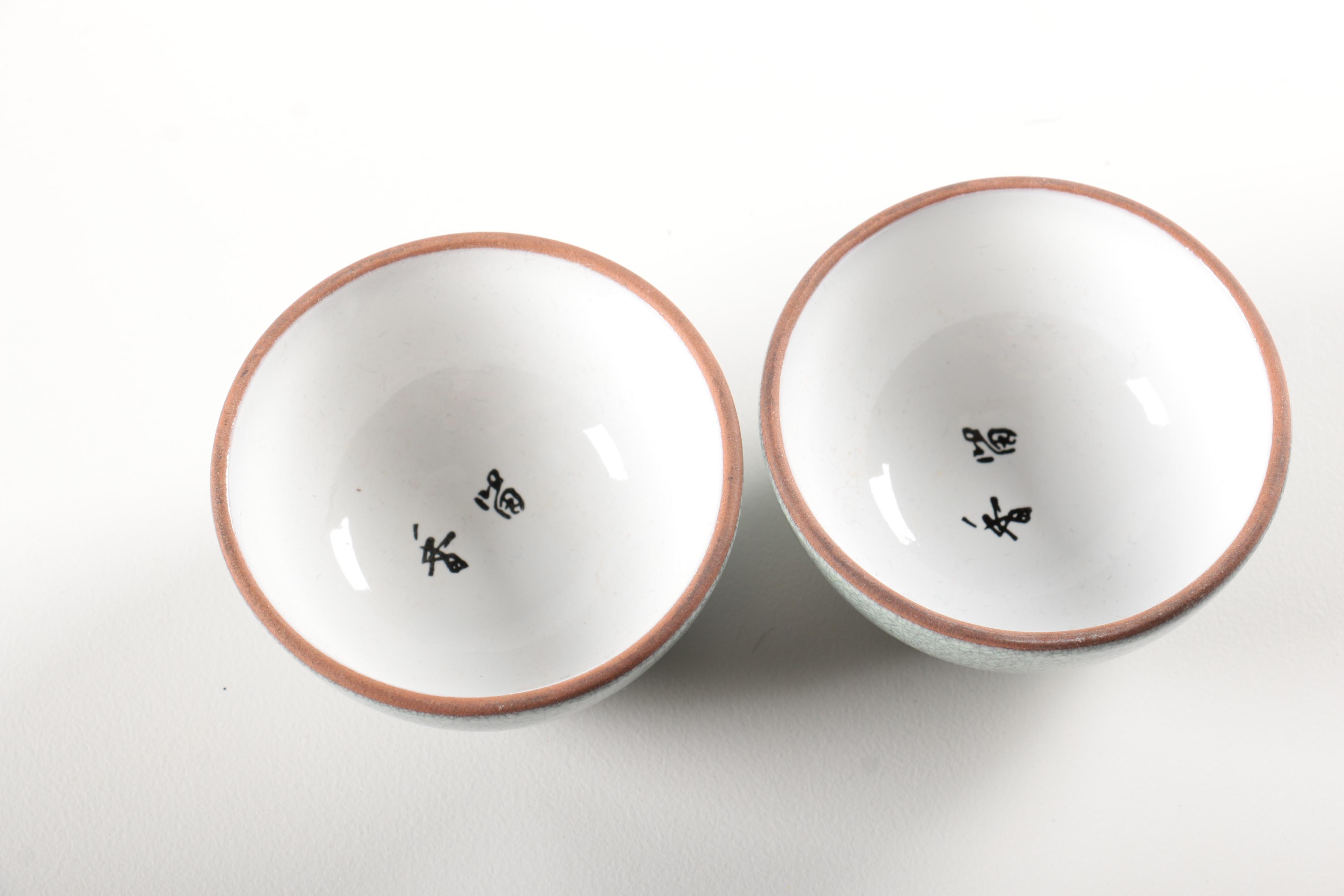 Chinese Light Green Porcelain Tea Set in Box