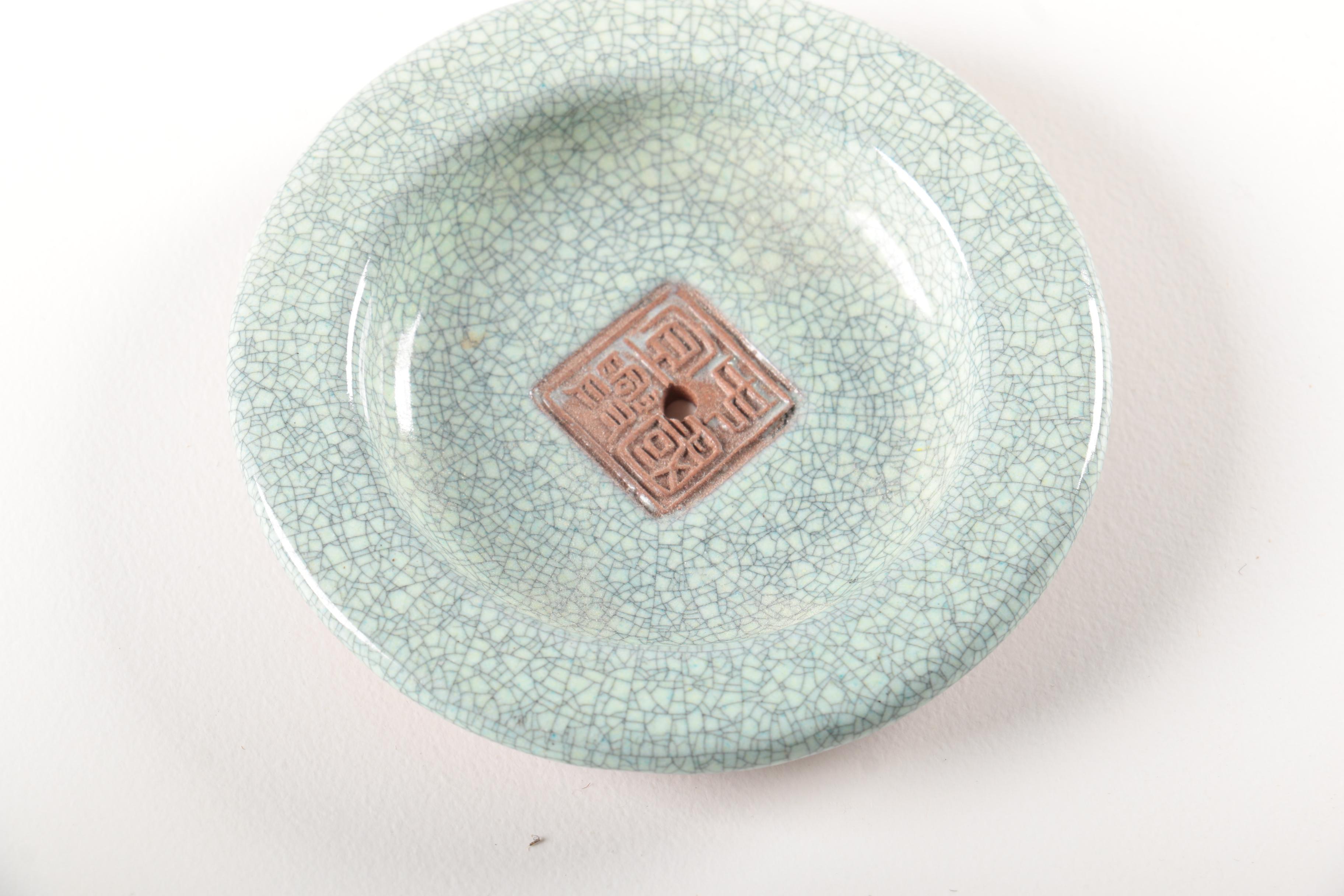 Chinese Light Green Porcelain Tea Set in Box