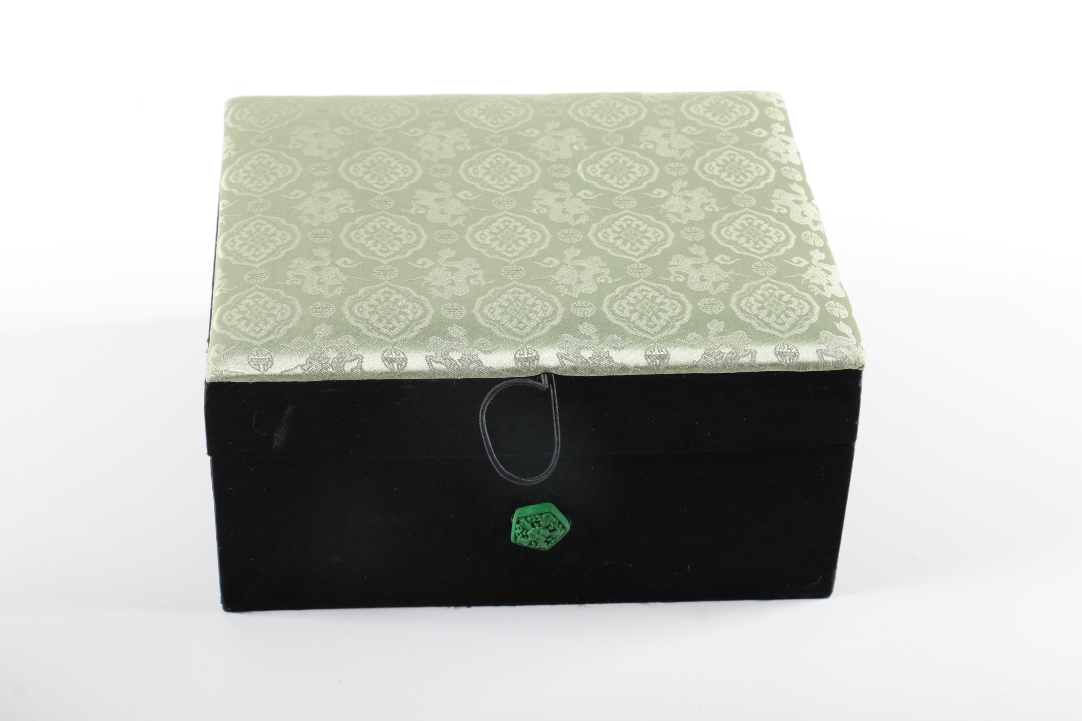 Chinese Light Green Porcelain Tea Set in Box