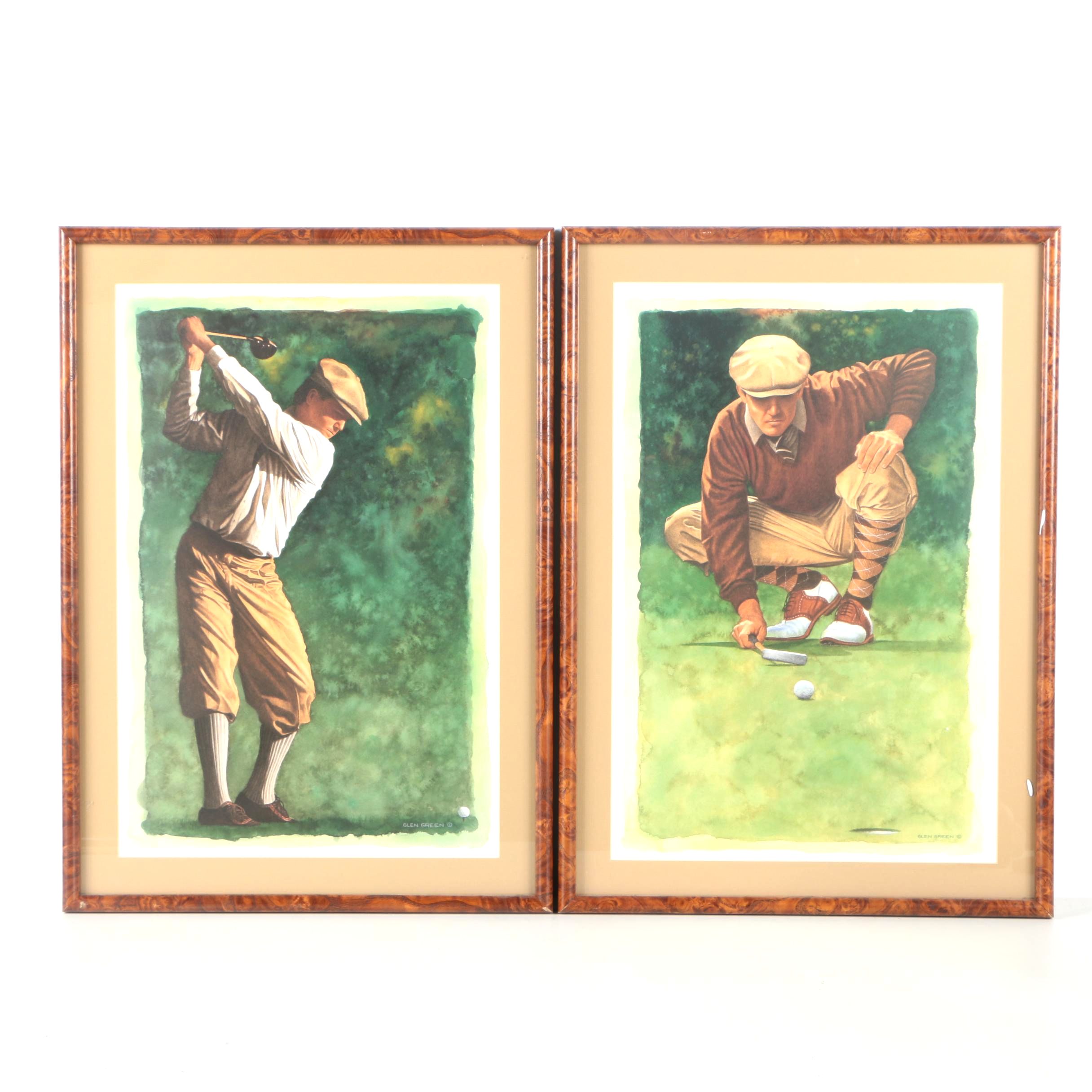 Offset Lithographs After Glen Green's "The Drive" and "The Line"