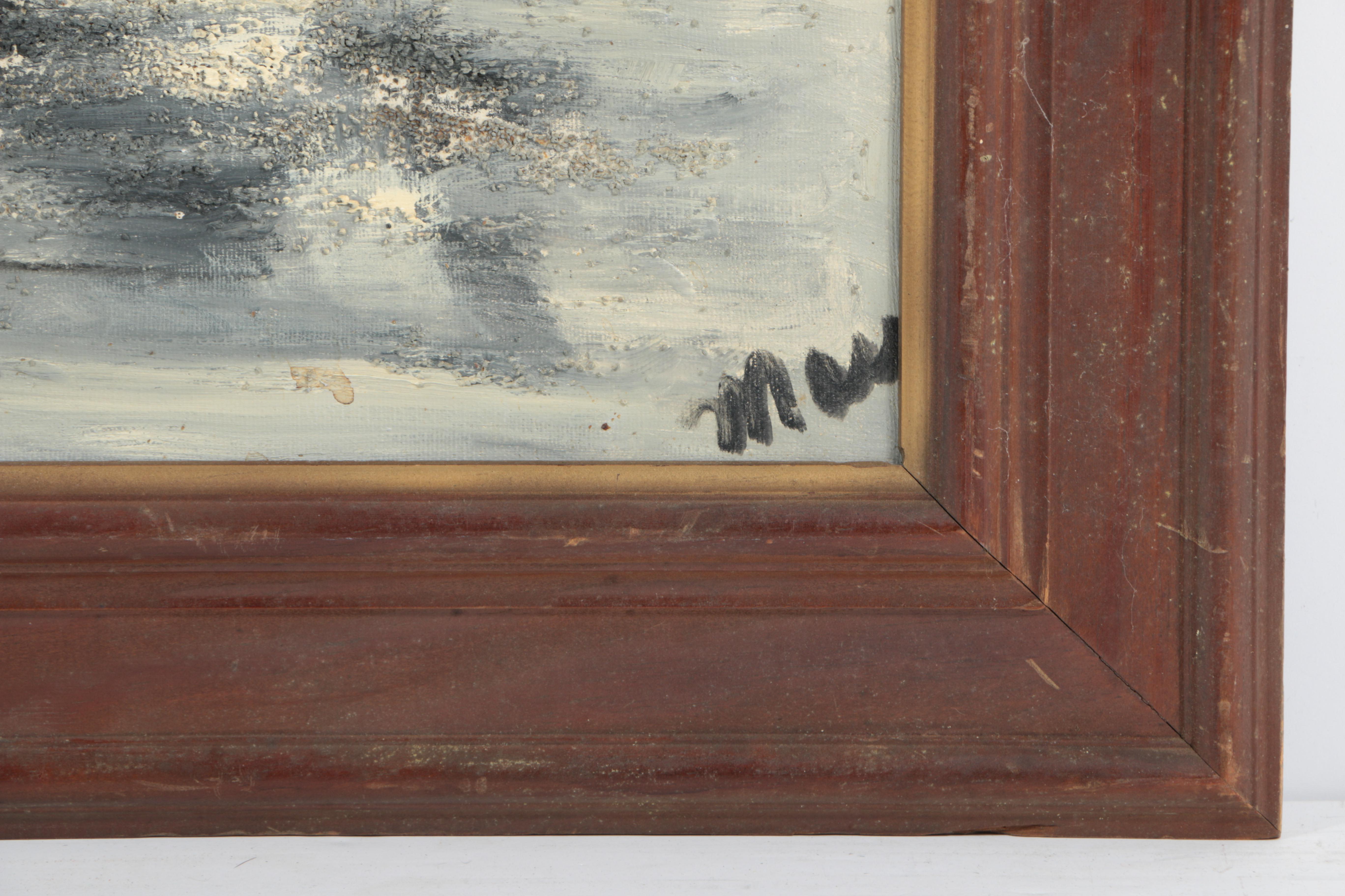 Signed Oil Painting of Abstract Composition