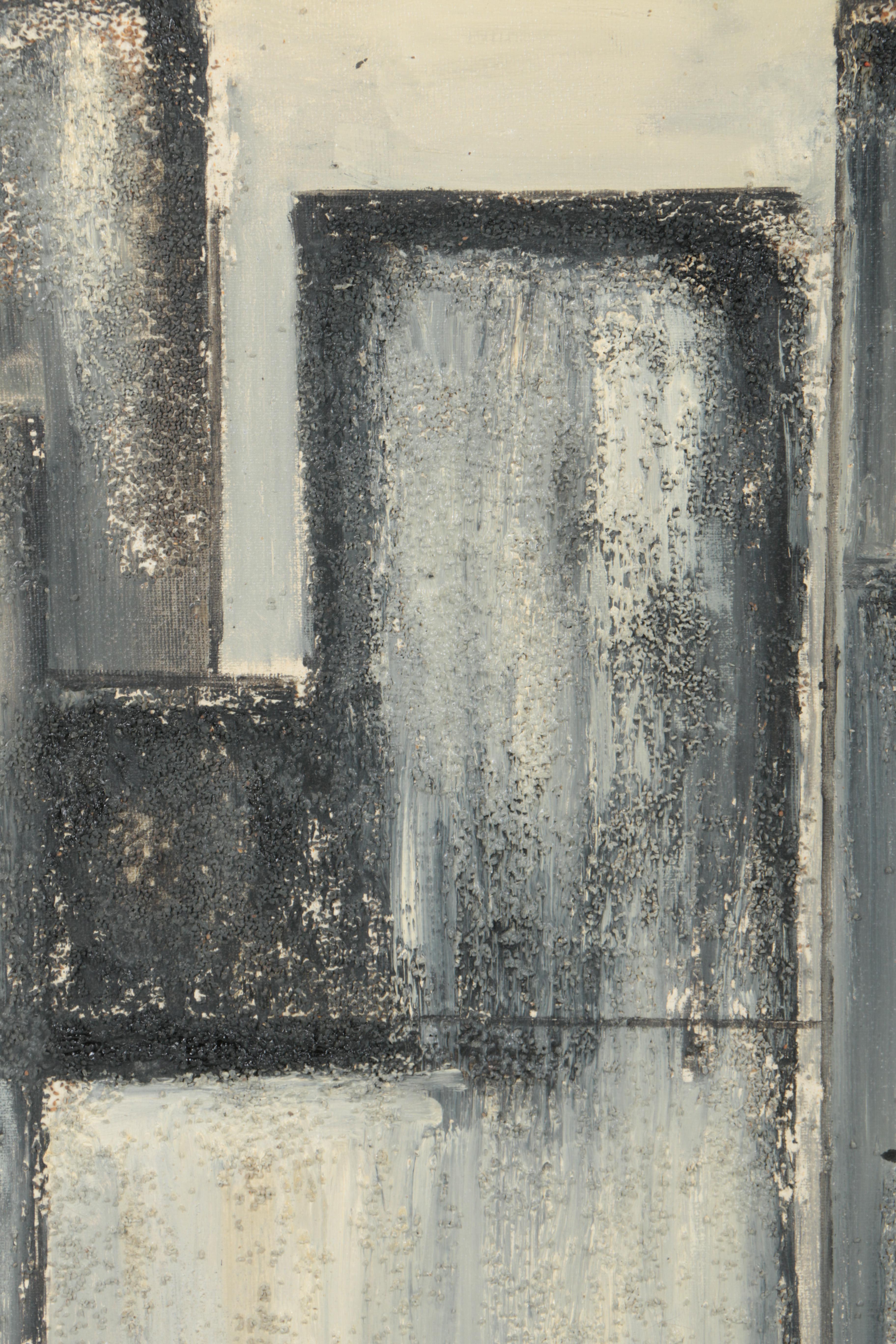 Signed Oil Painting of Abstract Composition