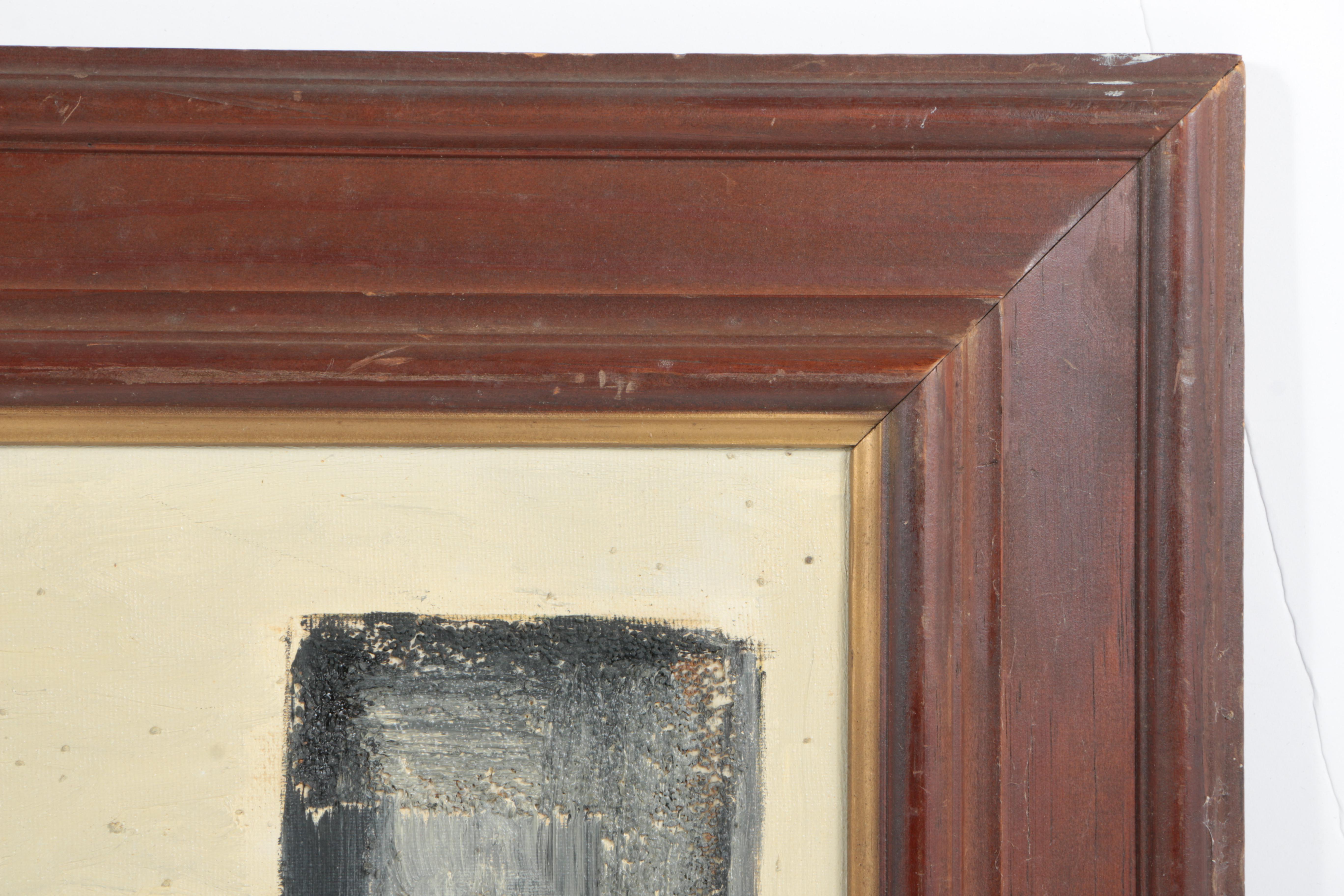 Signed Oil Painting of Abstract Composition