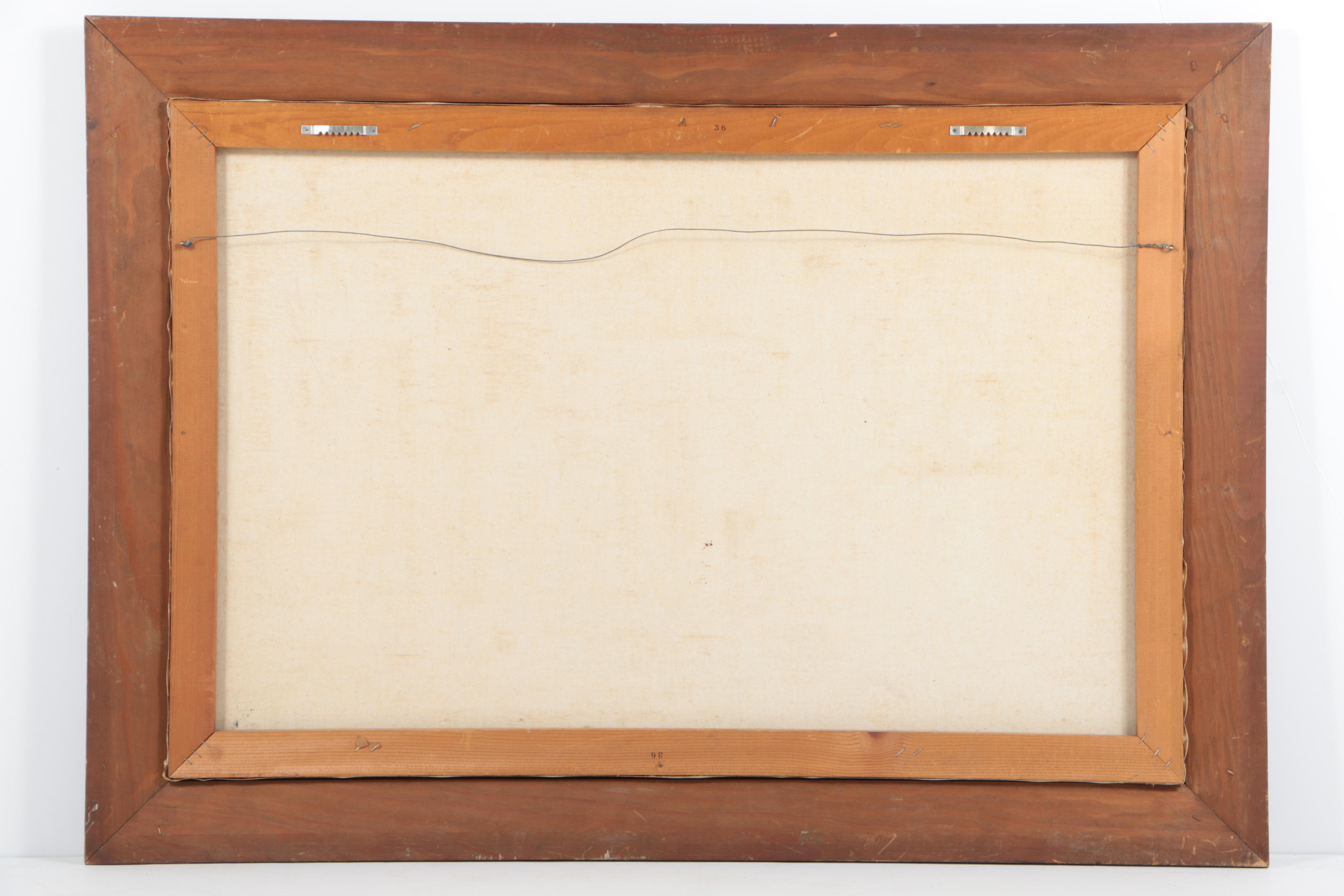 Signed Oil Painting of Abstract Composition